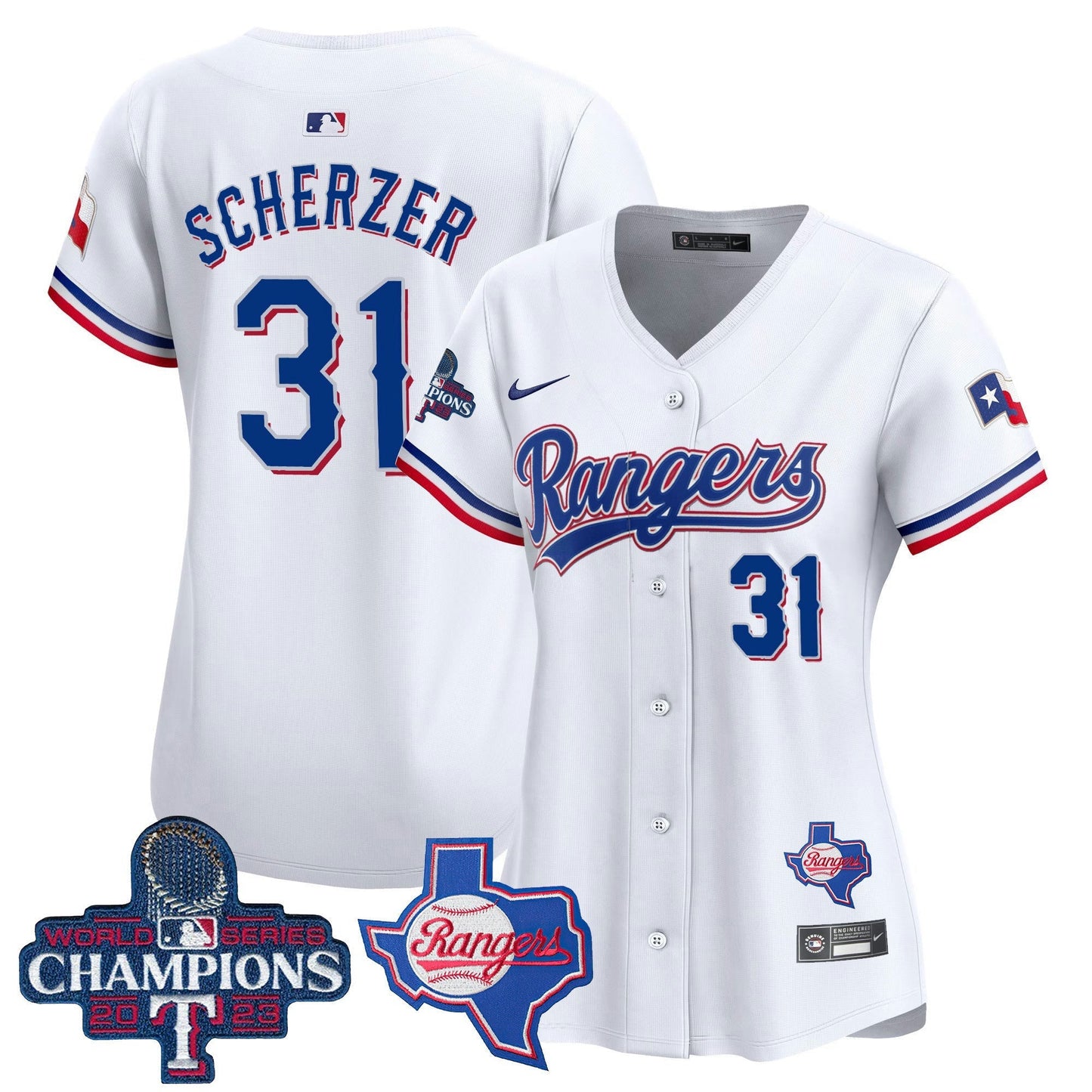 Camisa MLB Women’s Texas World Series Champions Vapor Premier Limited Jersey V2