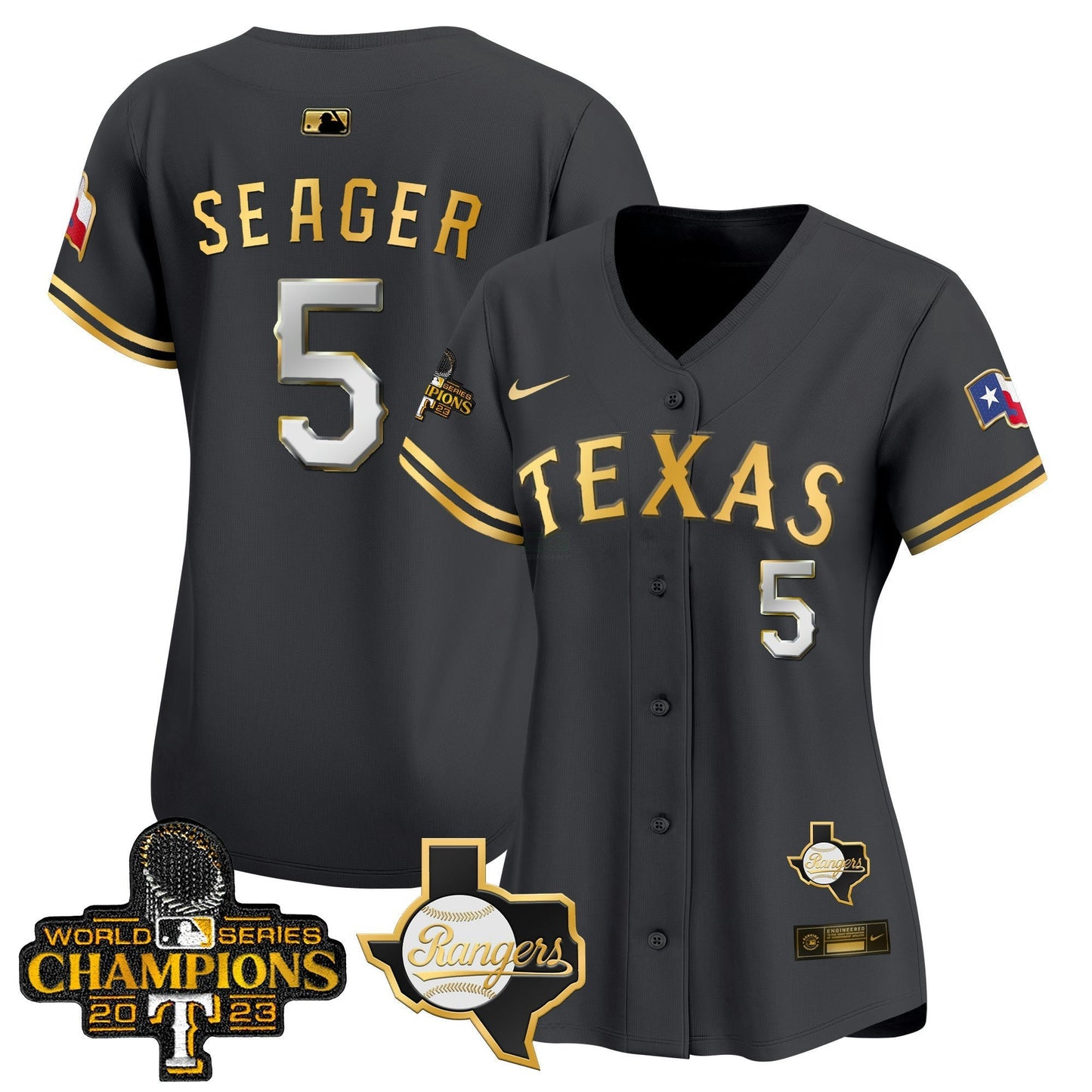 Camisa MLB Women’s Texas World Series Champions Vapor Premier Limited Jersey V2
