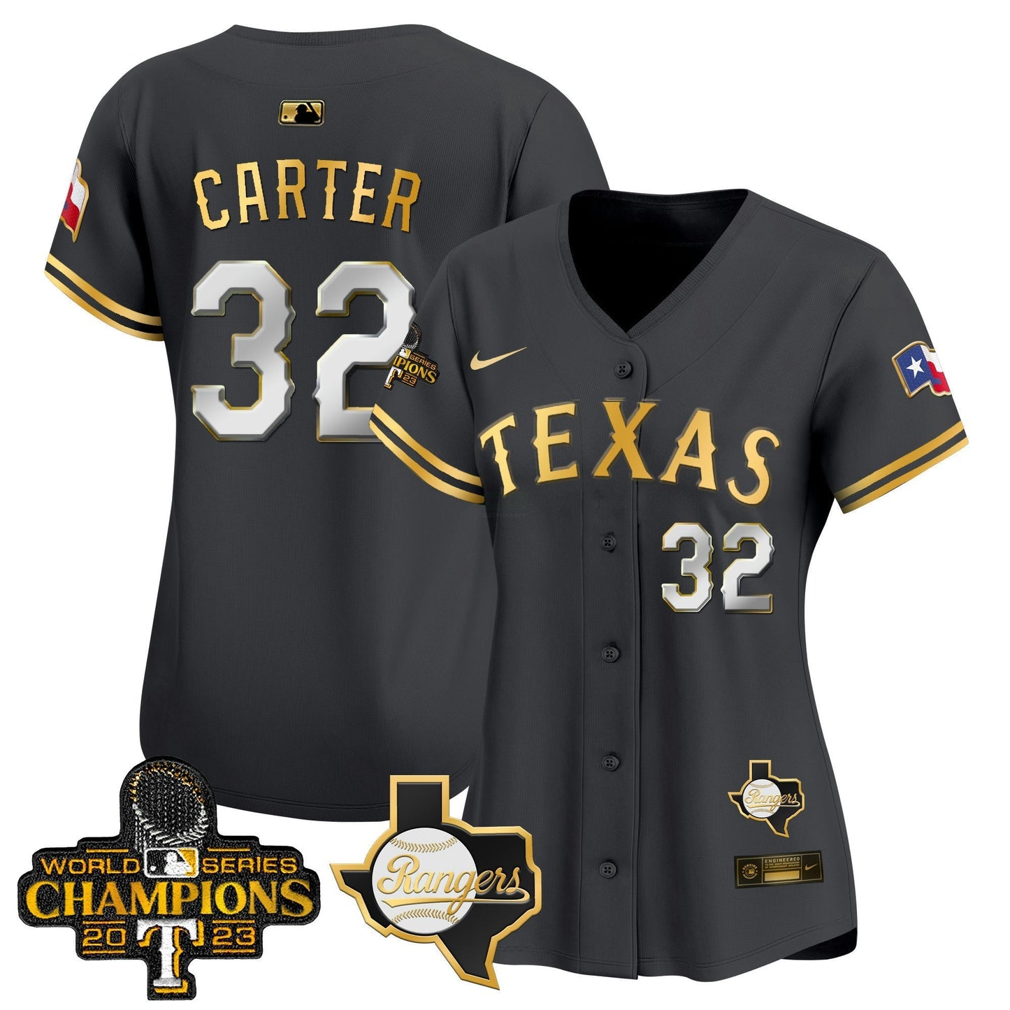 Camisa MLB Women’s Texas World Series Champions Vapor Premier Limited Jersey V2