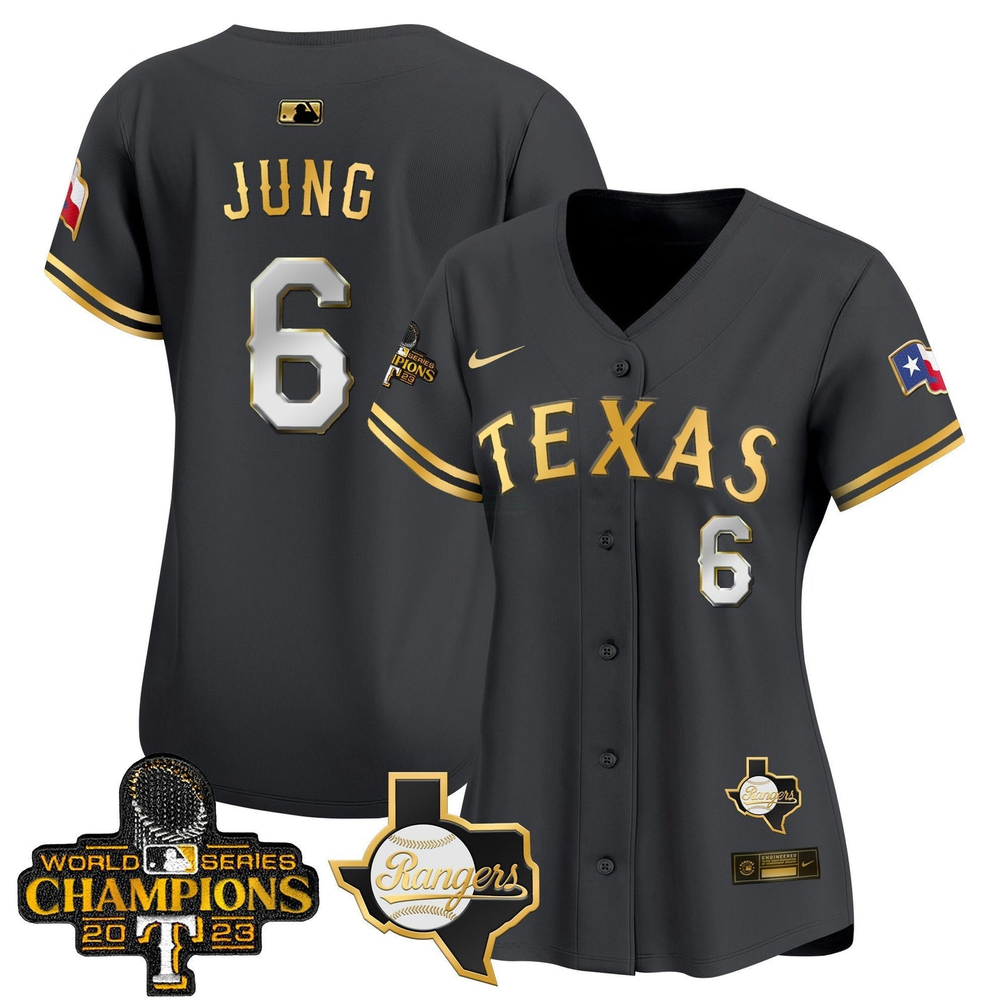 Camisa MLB Women’s Texas World Series Champions Vapor Premier Limited Jersey V2