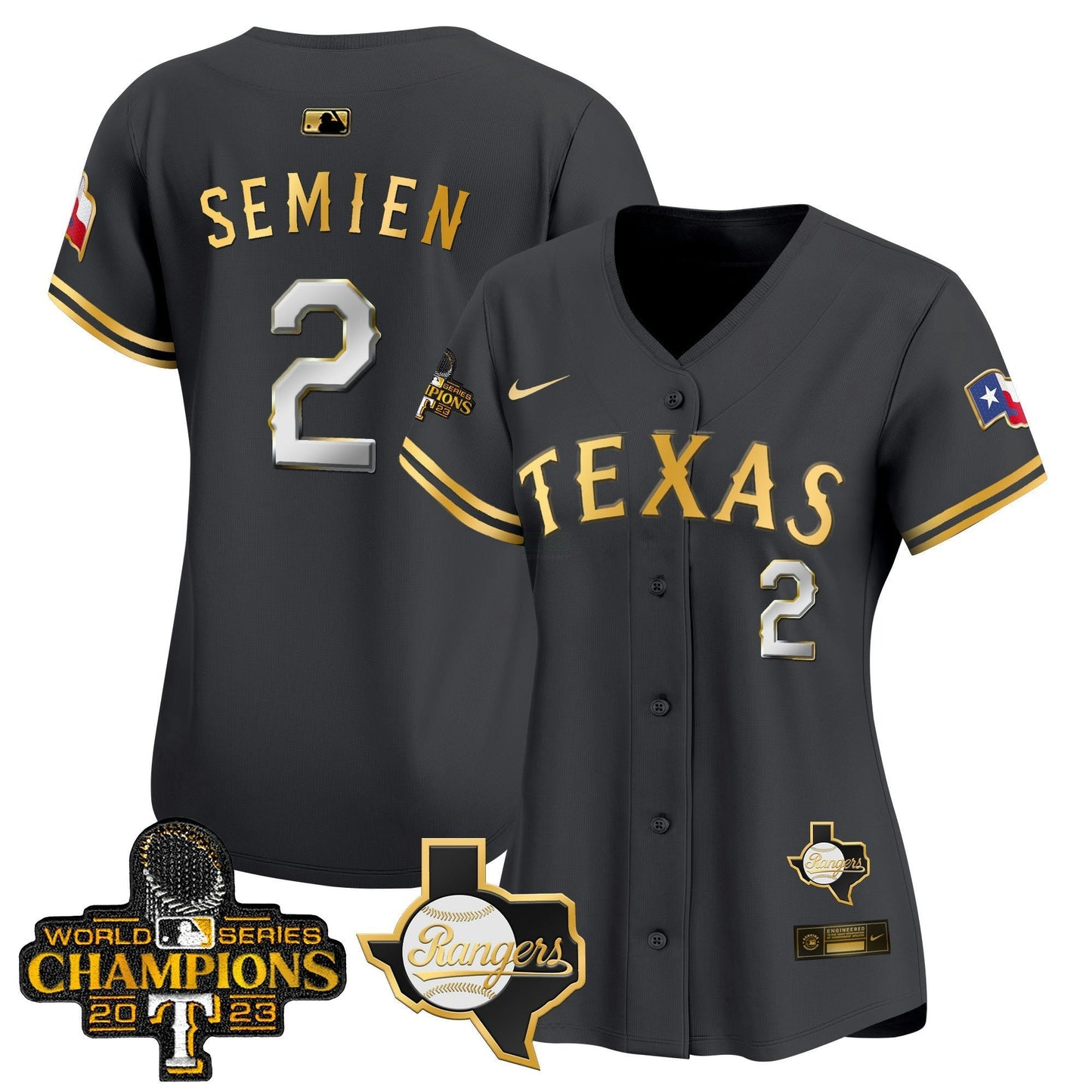 Camisa MLB Women’s Texas World Series Champions Vapor Premier Limited Jersey V2