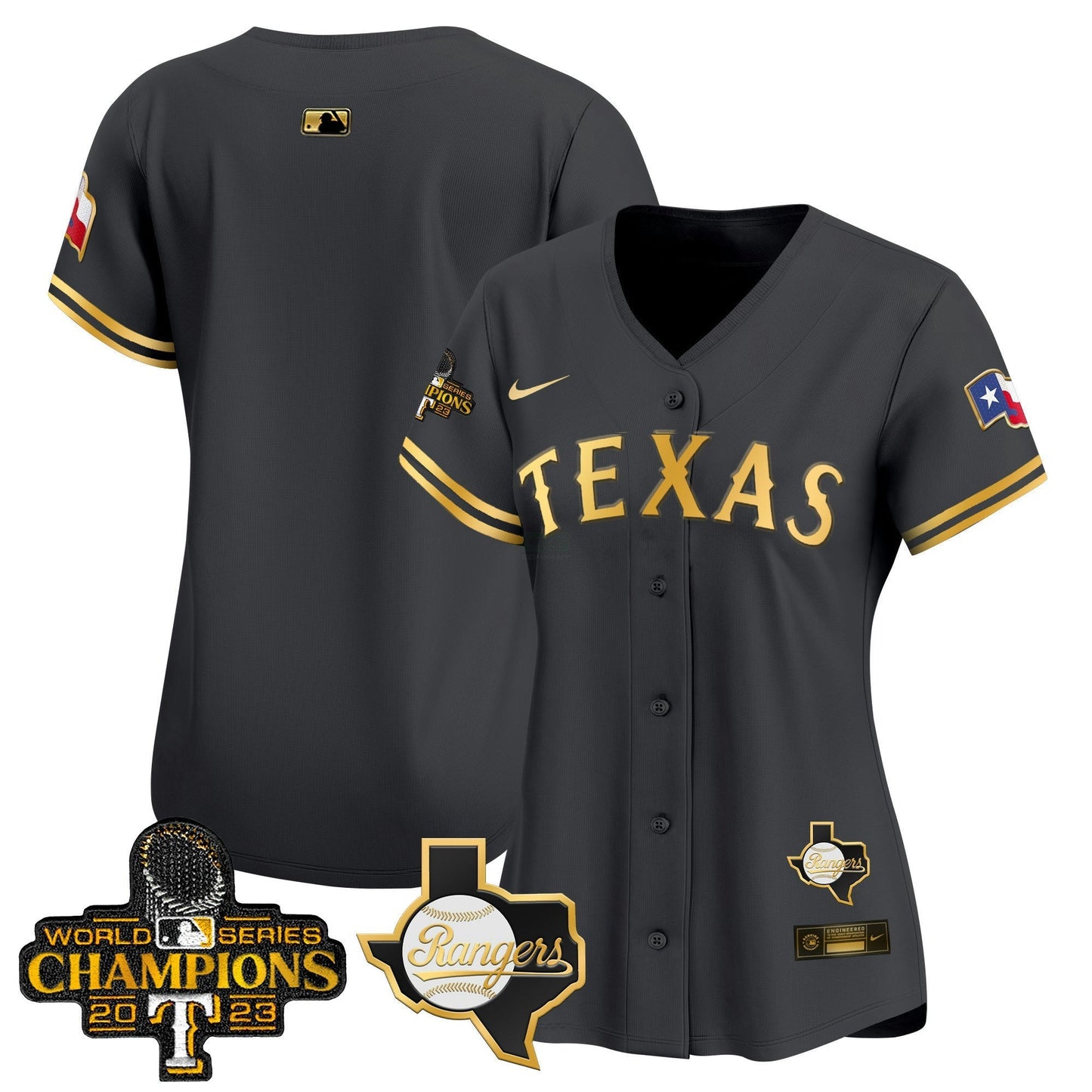 Camisa MLB Women’s Texas World Series Champions Vapor Premier Limited Jersey V2