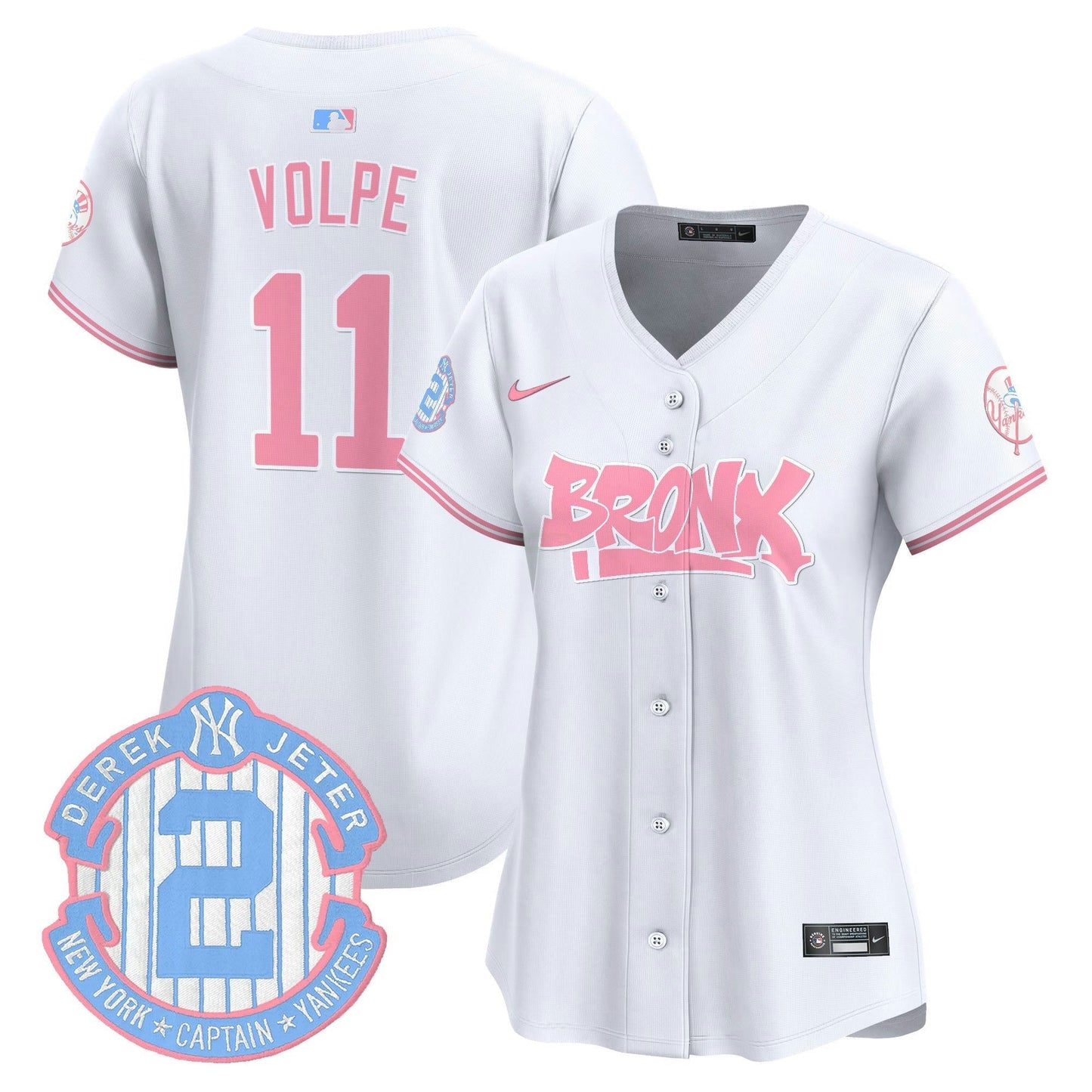 Camisa MLB Women’s The Bronx Graffiti Bubblegum Pink Vapor Premier Limited Jersey