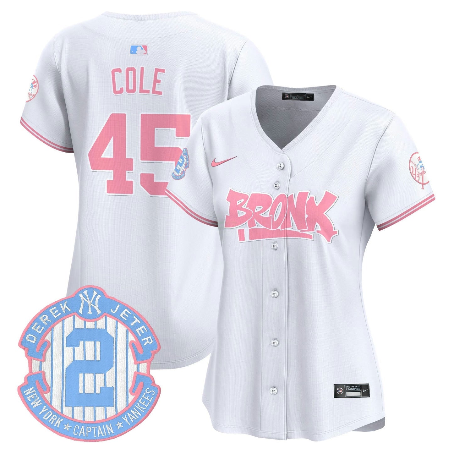 Camisa MLB Women’s The Bronx Graffiti Bubblegum Pink Vapor Premier Limited Jersey