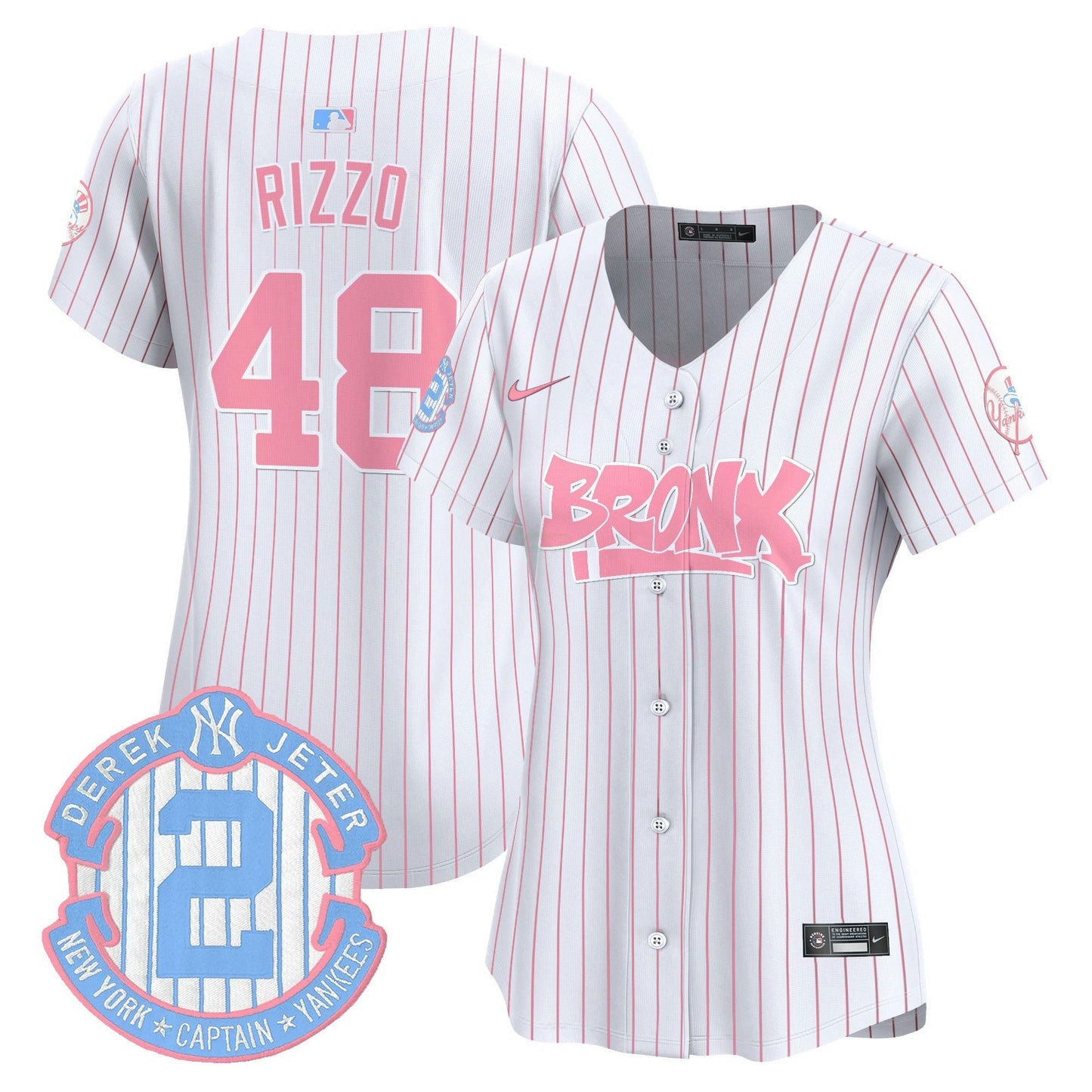 Camisa MLB Women’s The Bronx Graffiti Bubblegum Pink Vapor Premier Limited Jersey
