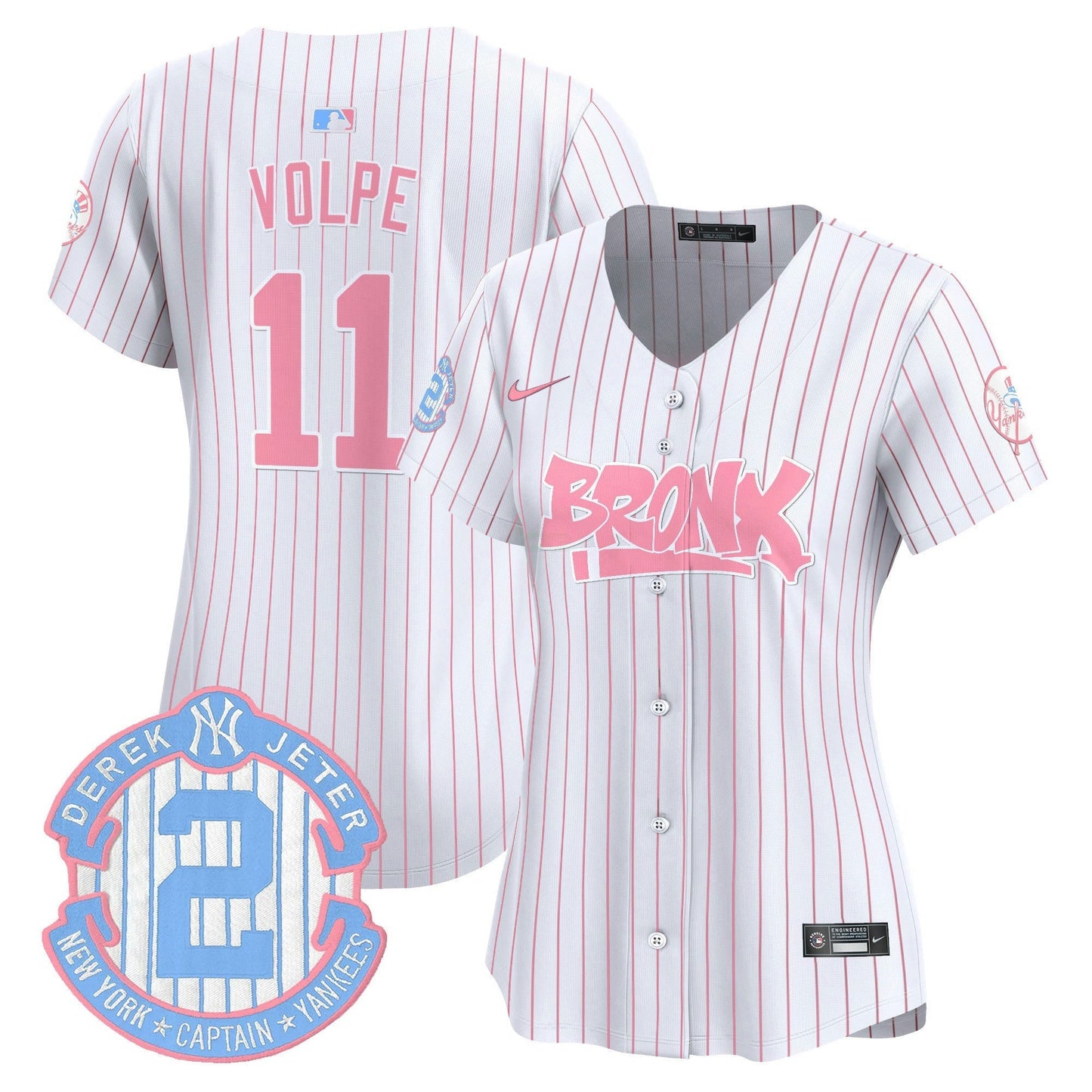 Camisa MLB Women’s The Bronx Graffiti Bubblegum Pink Vapor Premier Limited Jersey