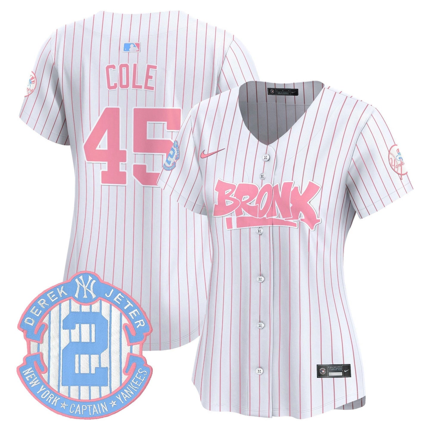 Camisa MLB Women’s The Bronx Graffiti Bubblegum Pink Vapor Premier Limited Jersey