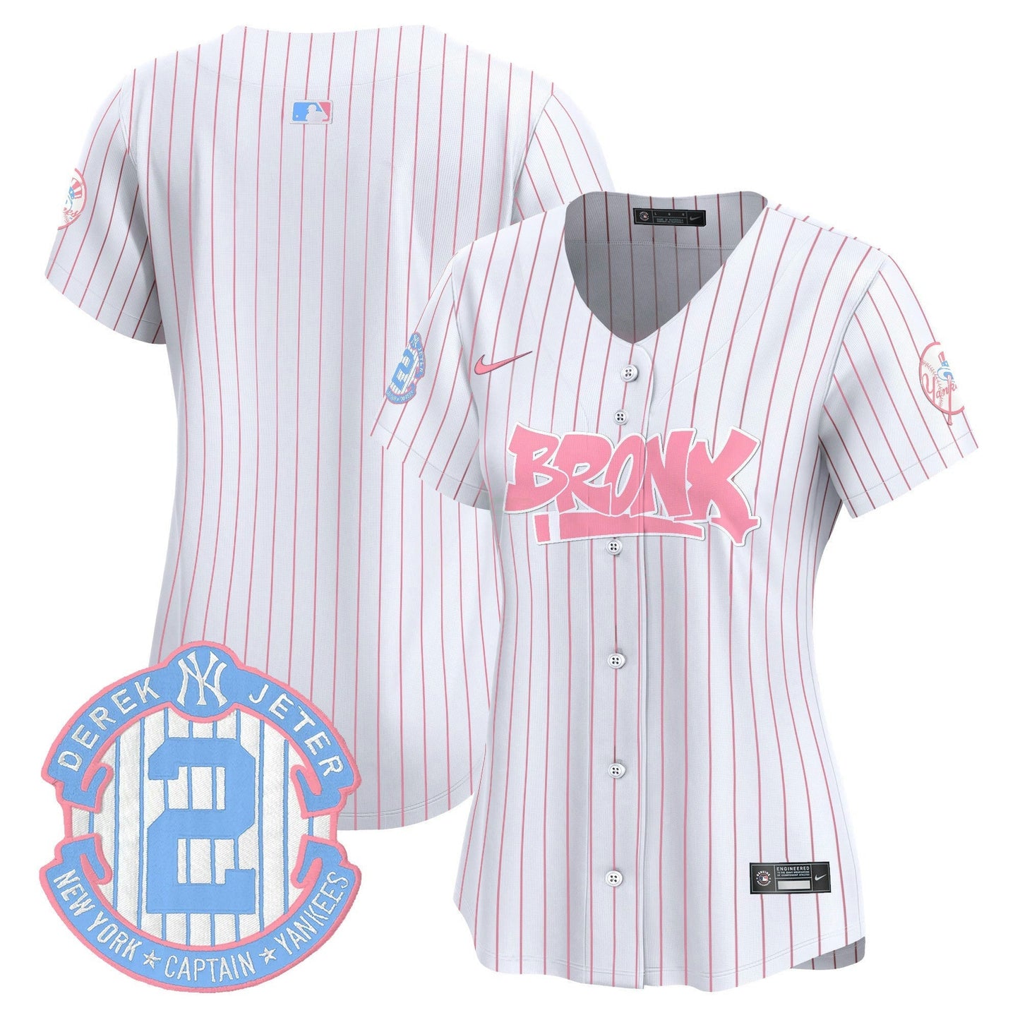 Camisa MLB Women’s The Bronx Graffiti Bubblegum Pink Vapor Premier Limited Jersey