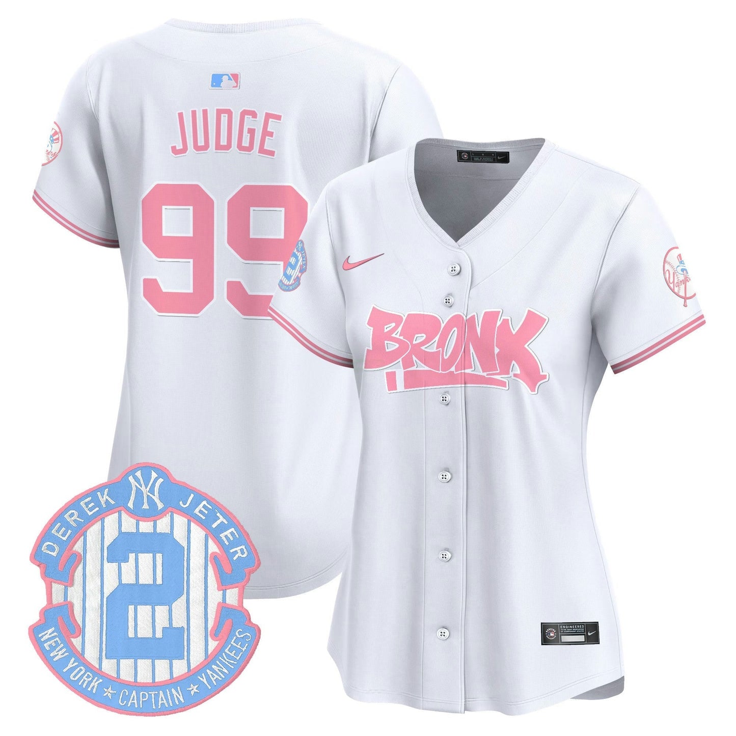 Camisa MLB Women’s The Bronx Graffiti Bubblegum Pink Vapor Premier Limited Jersey