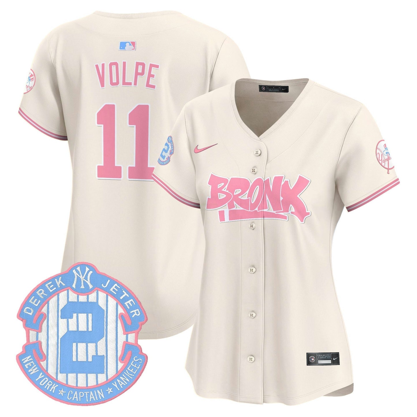 Camisa MLB Women’s The Bronx Graffiti Bubblegum Pink Vapor Premier Limited Jersey