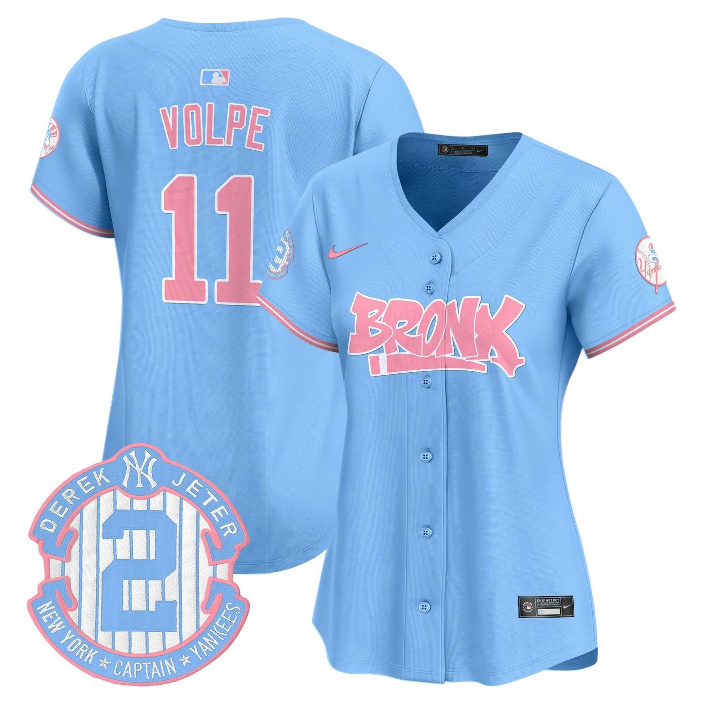 Camisa MLB Women’s The Bronx Graffiti Bubblegum Pink Vapor Premier Limited Jersey