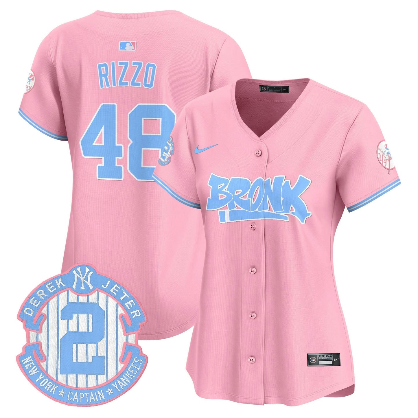 Camisa MLB Women’s The Bronx Graffiti Bubblegum Pink Vapor Premier Limited Jersey