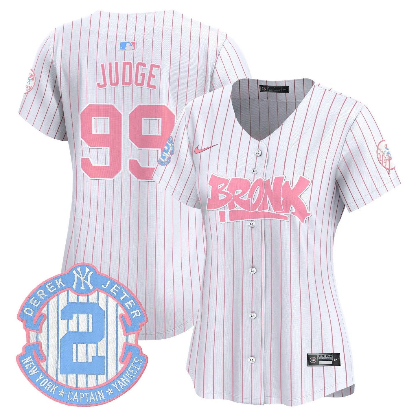 Camisa MLB Women’s The Bronx Graffiti Bubblegum Pink Vapor Premier Limited Jersey
