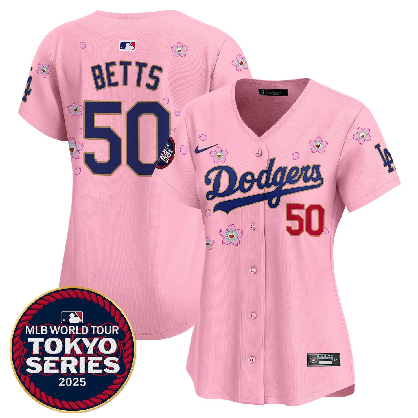 Camisa MLB Women’s Tokyo Series 2025 Dourada Trim Vapor Premier Limited Jersey – Stitched