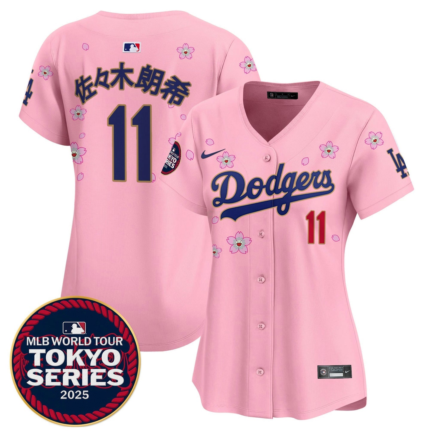 Camisa MLB Women’s Tokyo Series 2025 Dourada Trim Vapor Premier Limited Jersey – Stitched