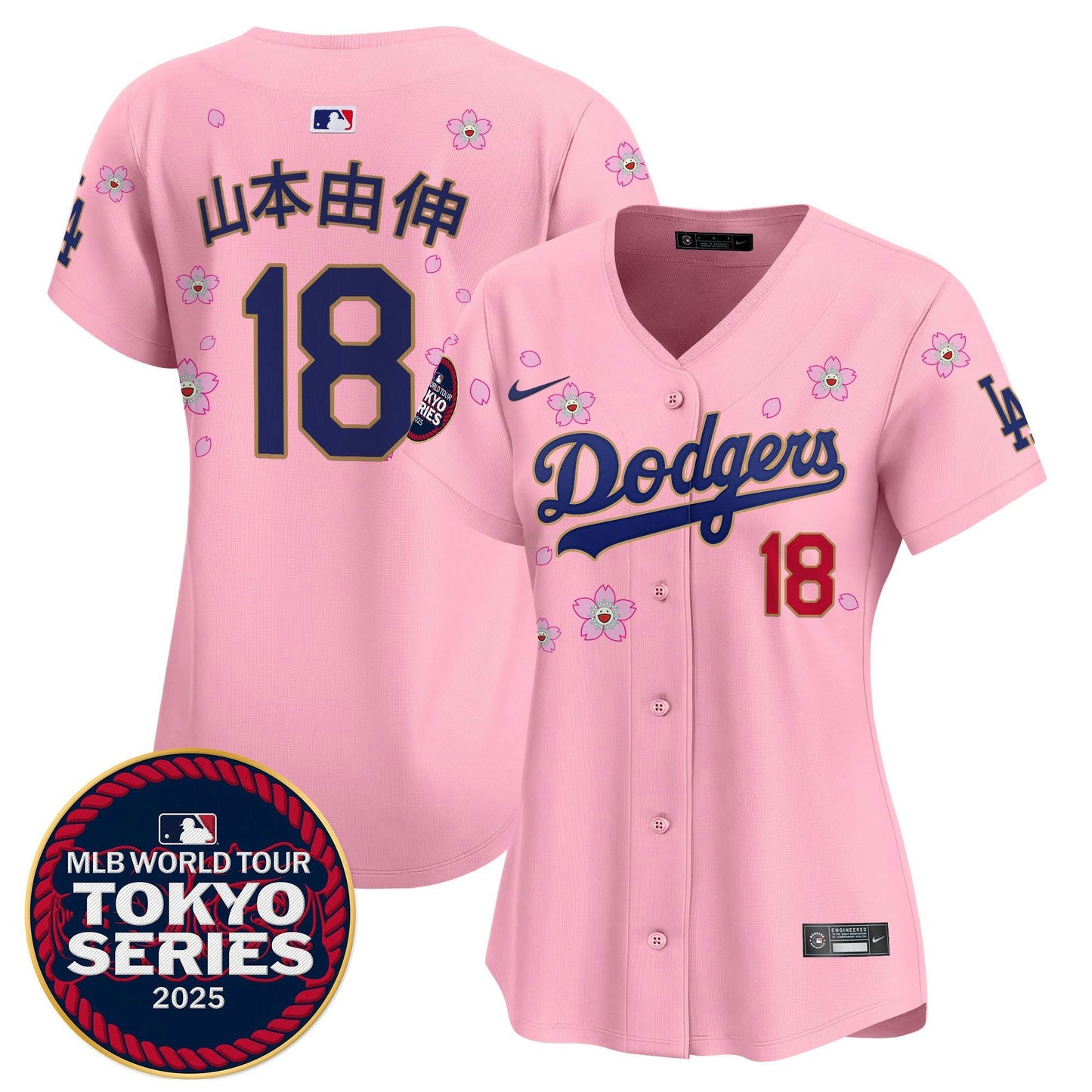 Camisa MLB Women’s Tokyo Series 2025 Dourada Trim Vapor Premier Limited Jersey – Stitched