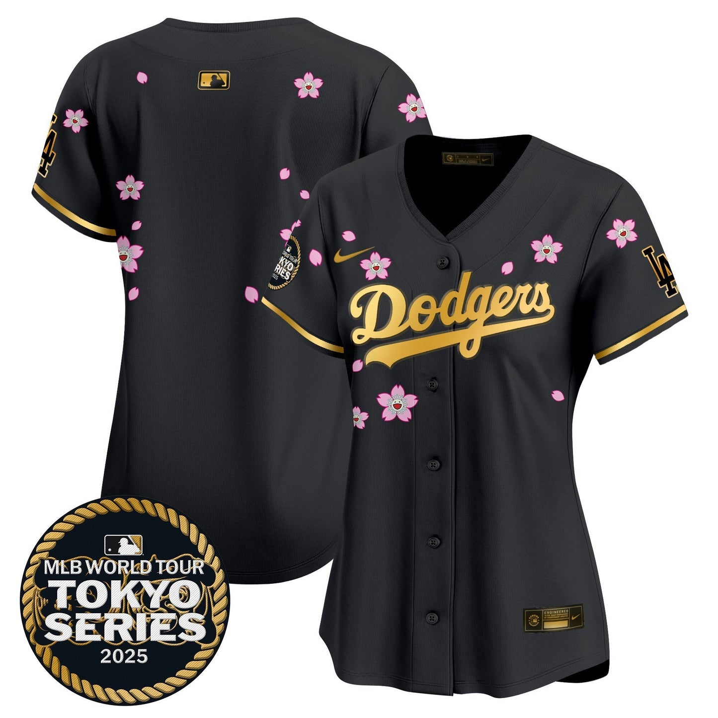 Camisa MLB Women’s Tokyo Series 2025 Dourada Trim Vapor Premier Limited Jersey V2 – Stitched
