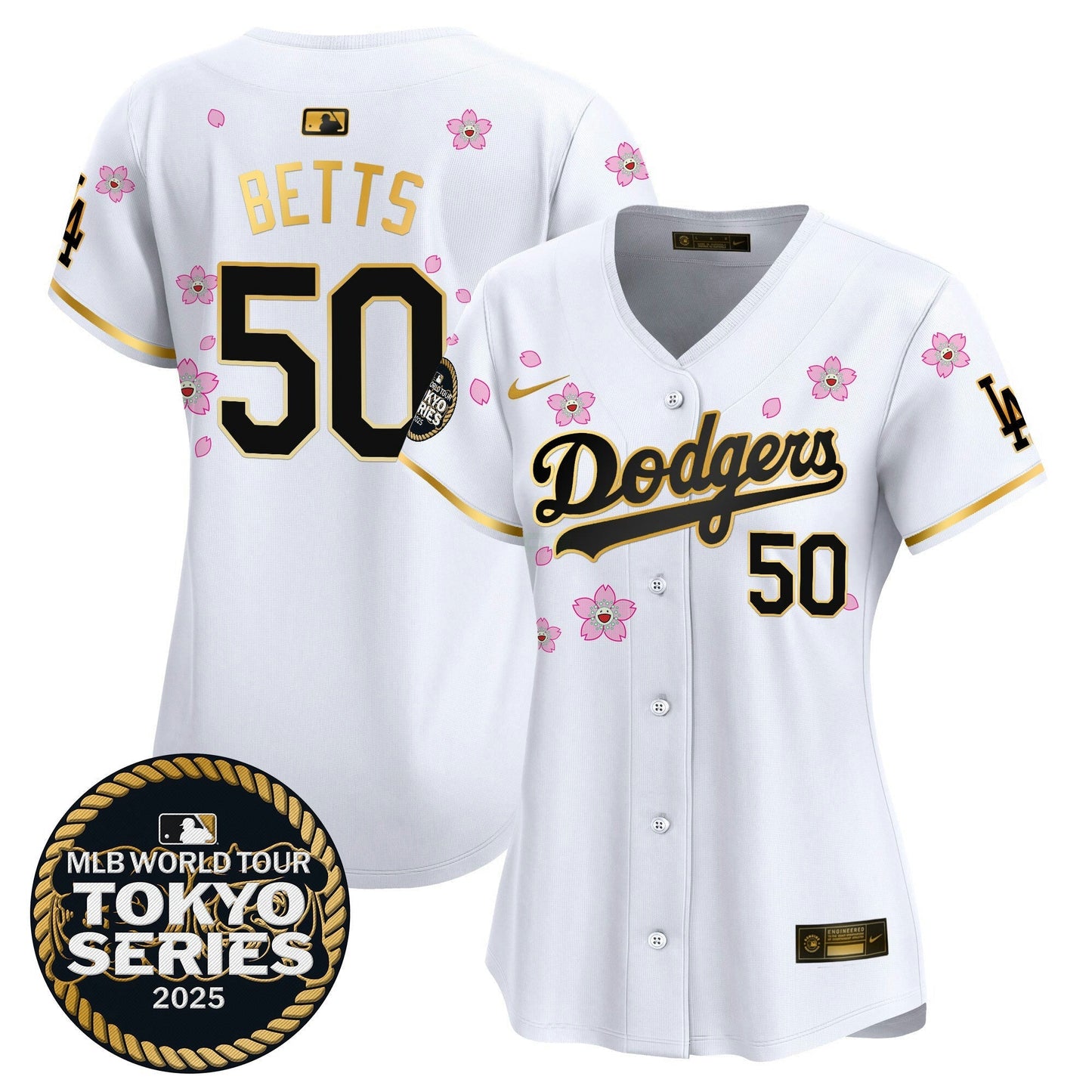 Camisa MLB Women’s Tokyo Series 2025 Dourada Trim Vapor Premier Limited Jersey V2 – Stitched
