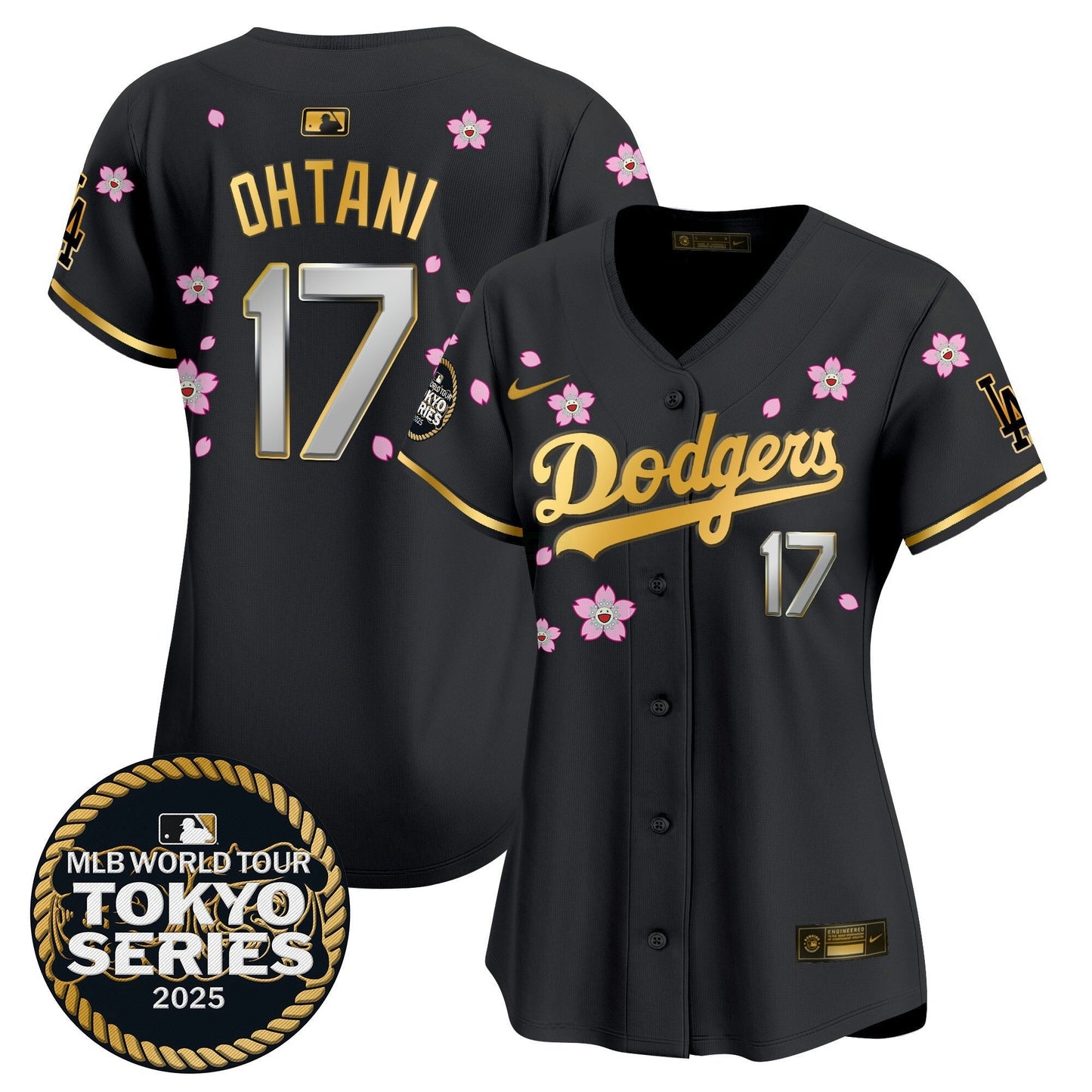 Camisa MLB Women’s Tokyo Series 2025 Dourada Trim Vapor Premier Limited Jersey V2 – Stitched