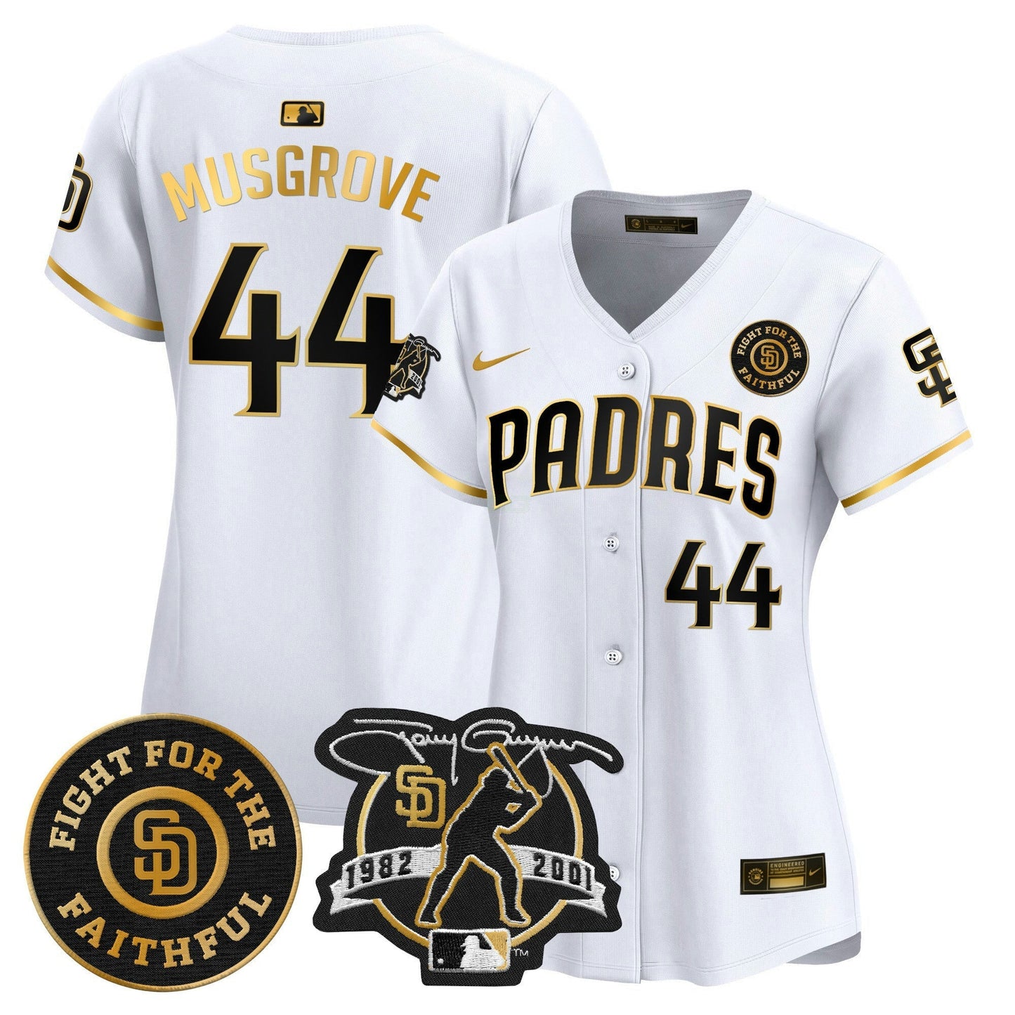 Camisa MLB Women’s Tony Gwynn & Faithful Patch Vapor Premier Limited Jersey
