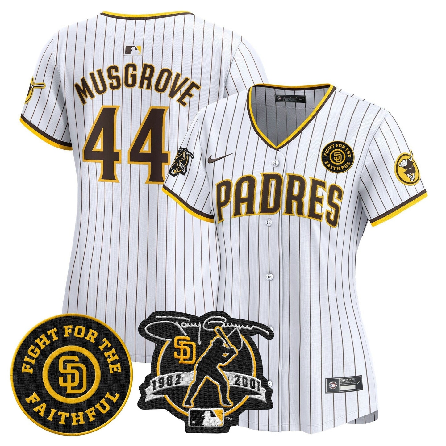 Camisa MLB Women’s Tony Gwynn & Faithful Patch Vapor Premier Limited Jersey