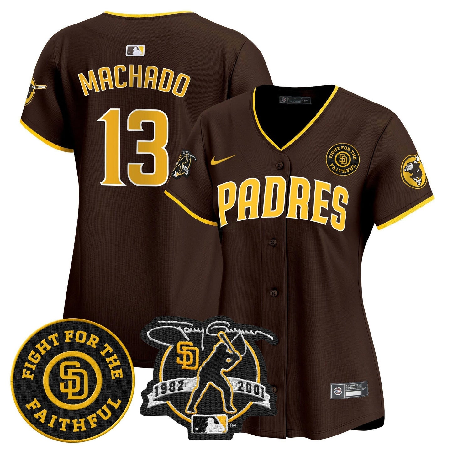 Camisa MLB Women’s Tony Gwynn & Faithful Patch Vapor Premier Limited Jersey