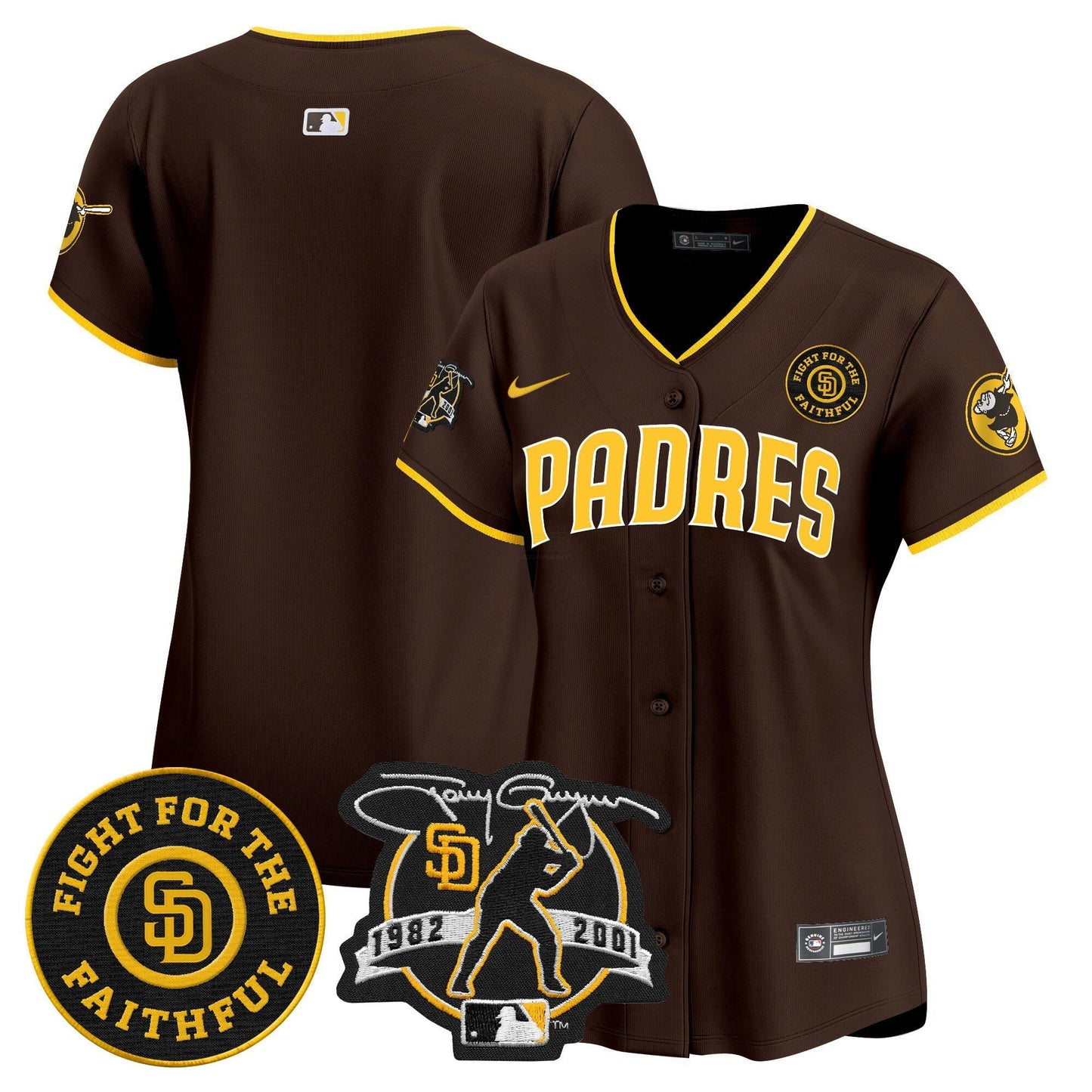Camisa MLB Women’s Tony Gwynn & Faithful Patch Vapor Premier Limited Jersey