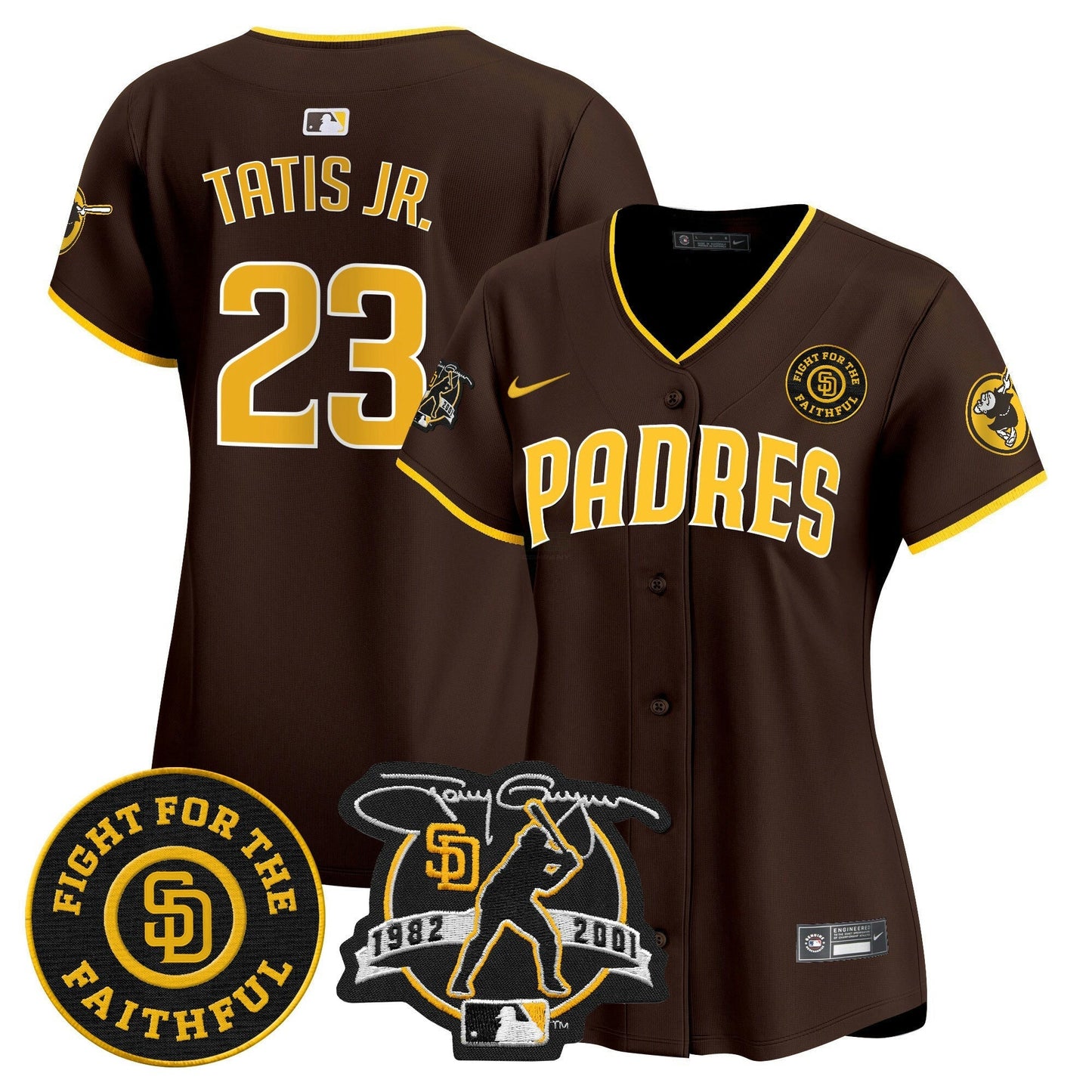 Camisa MLB Women’s Tony Gwynn & Faithful Patch Vapor Premier Limited Jersey