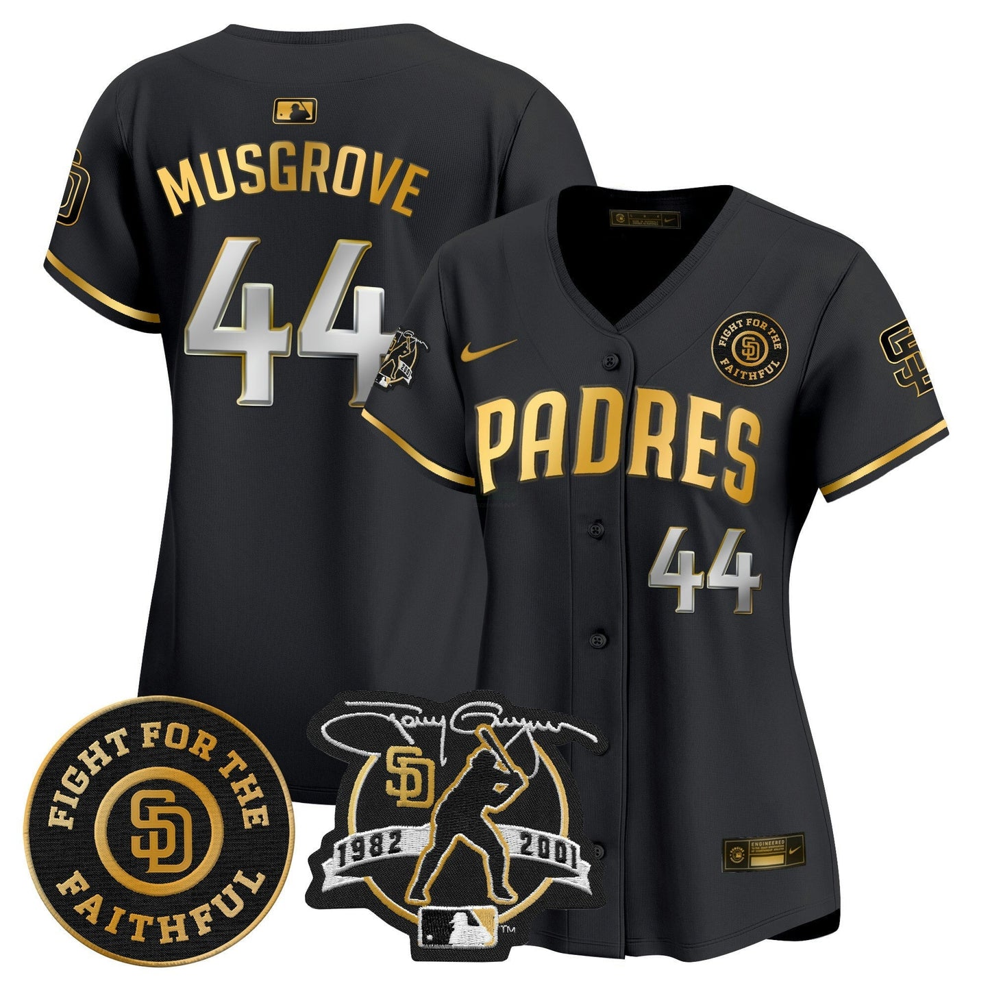 Camisa MLB Women’s Tony Gwynn & Faithful Patch Vapor Premier Limited Jersey