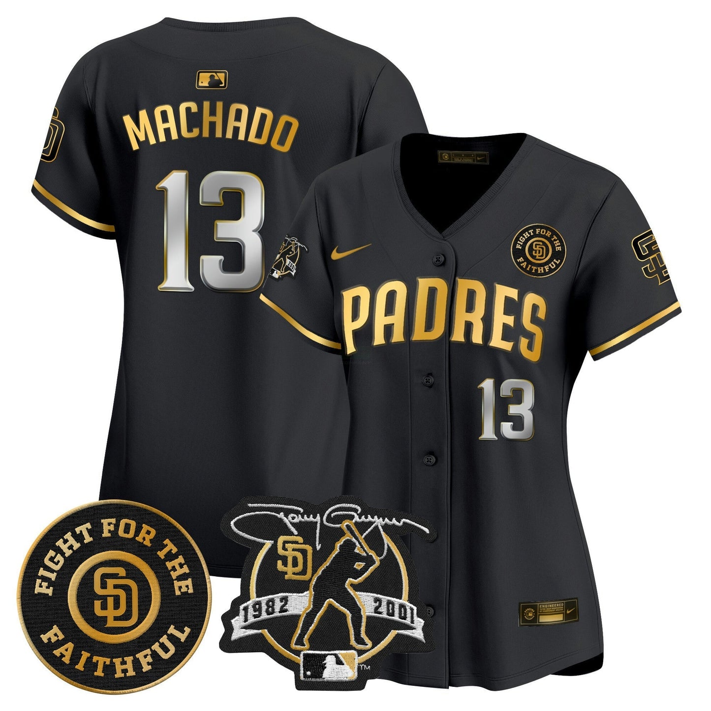 Camisa MLB Women’s Tony Gwynn & Faithful Patch Vapor Premier Limited Jersey