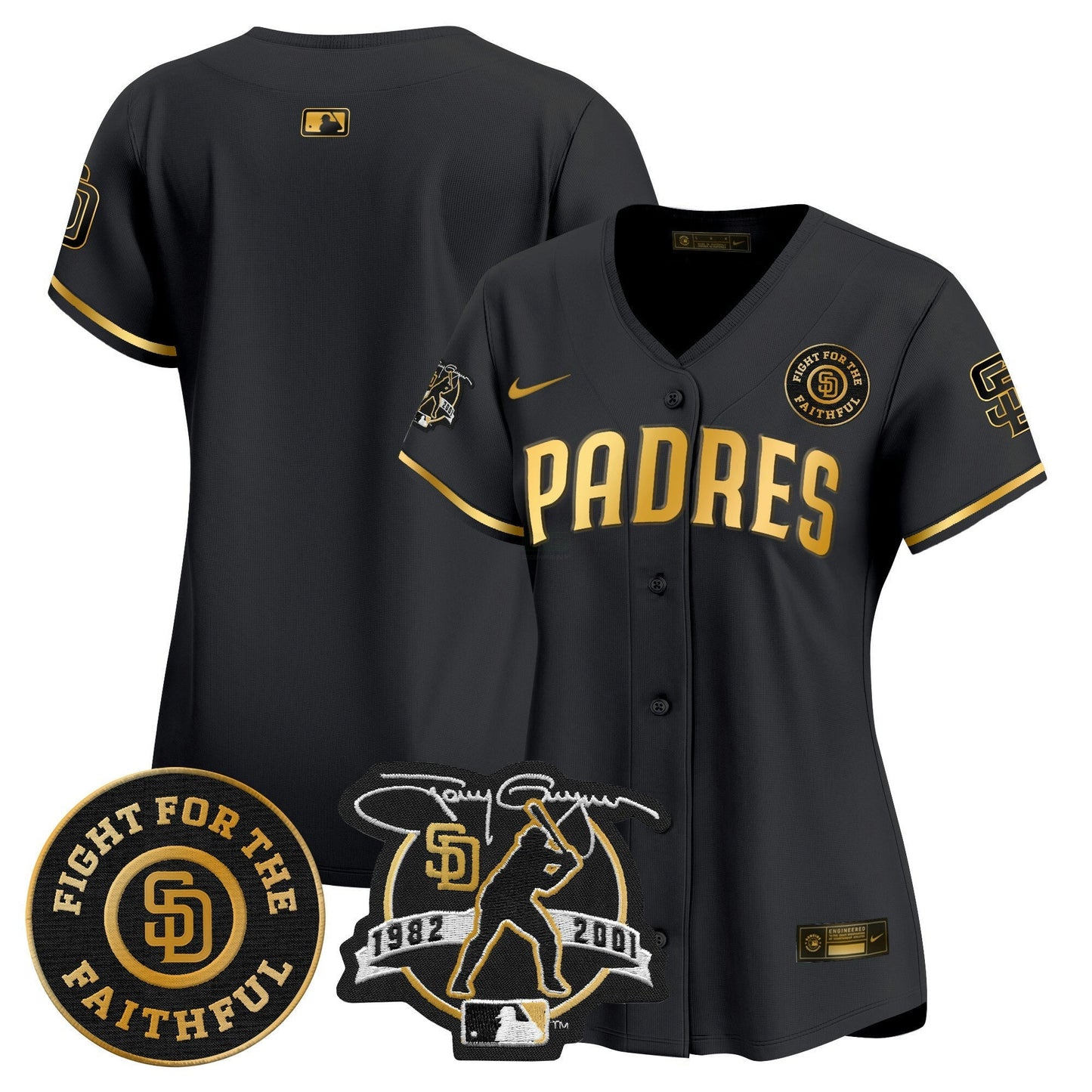 Camisa MLB Women’s Tony Gwynn & Faithful Patch Vapor Premier Limited Jersey