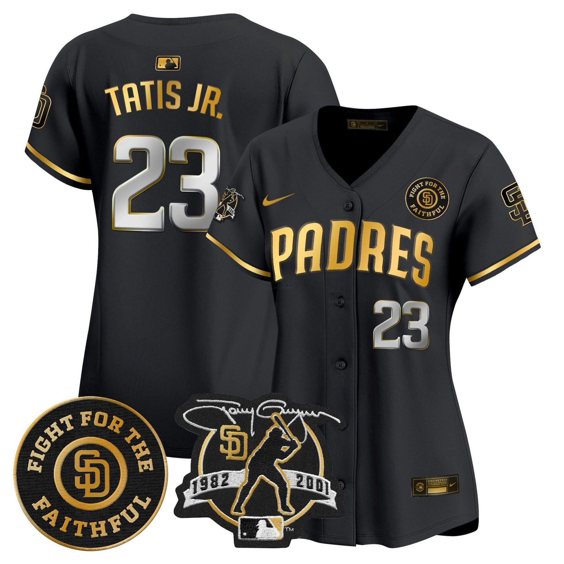 Camisa MLB Women’s Tony Gwynn & Faithful Patch Vapor Premier Limited Jersey
