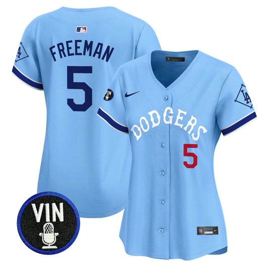Camisa MLB Women’s Tribute Vin Scully Patch Vapor Premier Limited Jersey
