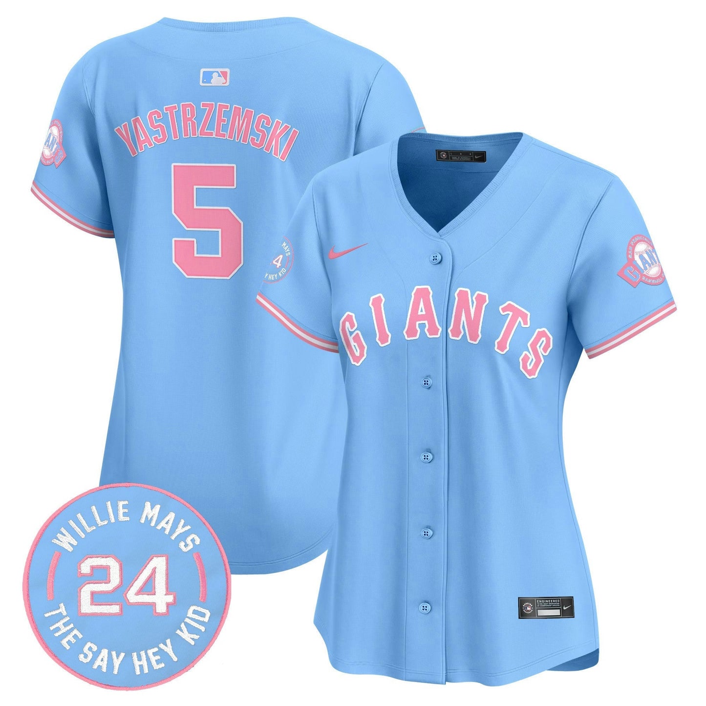 Camisa MLB Women’s Unisex San Francisco Bubblegum Pink Vapor Premier Limited Jersey