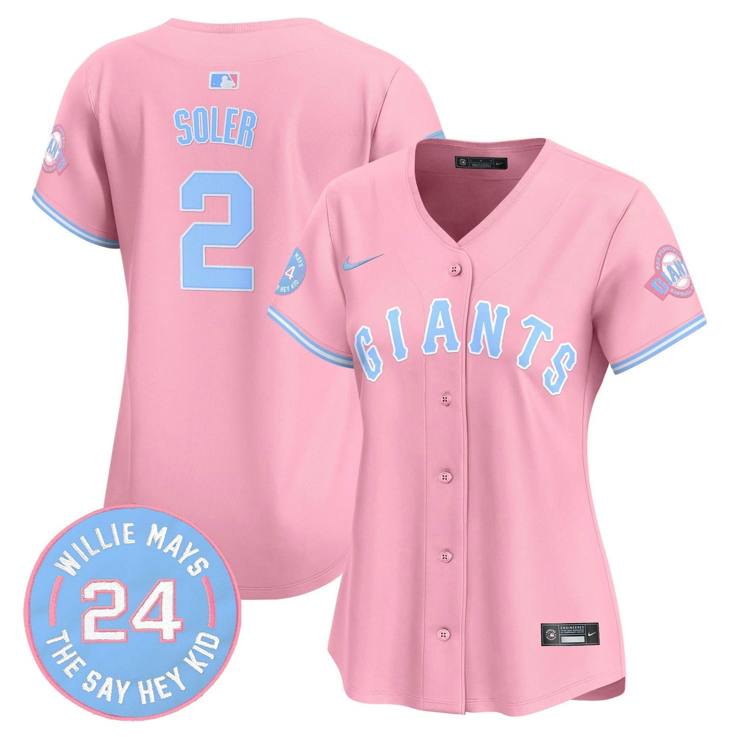Camisa MLB Women’s Unisex San Francisco Bubblegum Pink Vapor Premier Limited Jersey