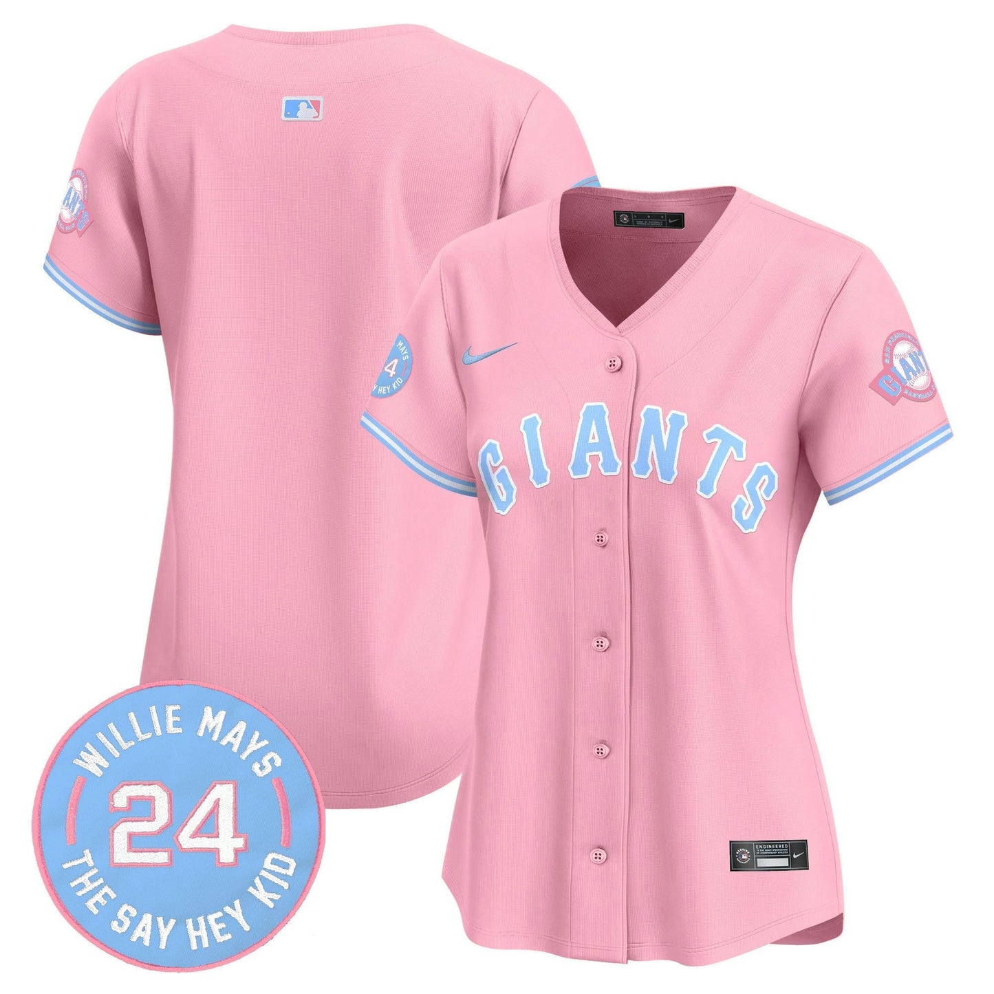 Camisa MLB Women’s Unisex San Francisco Bubblegum Pink Vapor Premier Limited Jersey