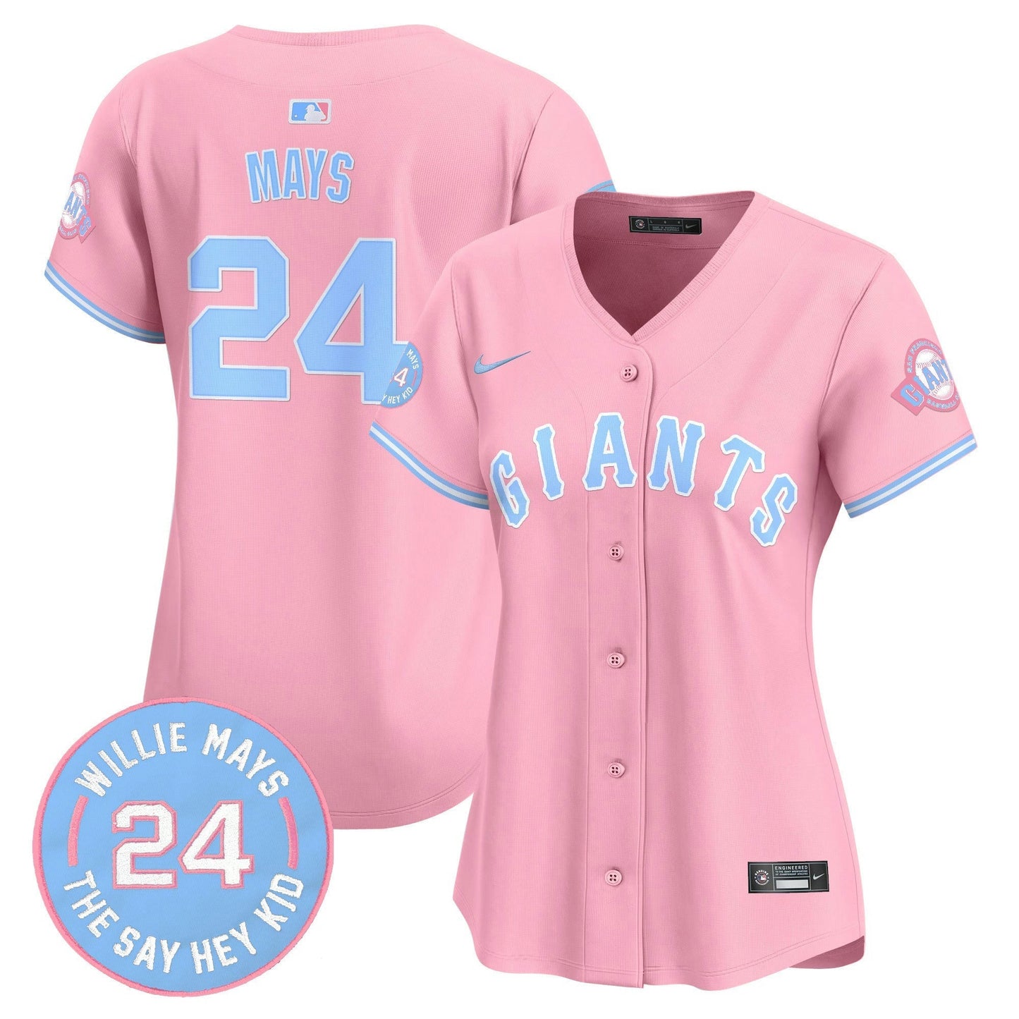 Camisa MLB Women’s Unisex San Francisco Bubblegum Pink Vapor Premier Limited Jersey