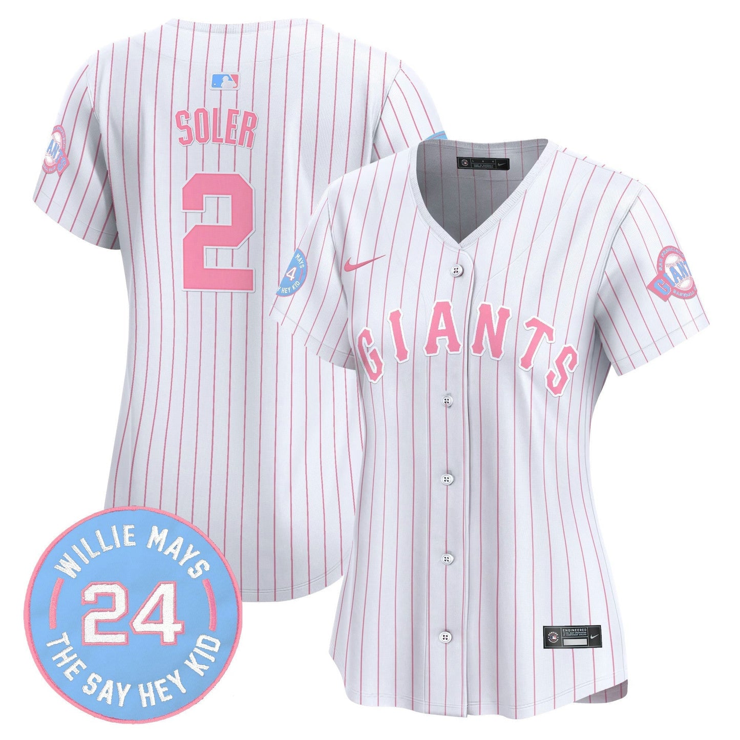 Camisa MLB Women’s Unisex San Francisco Bubblegum Pink Vapor Premier Limited Jersey