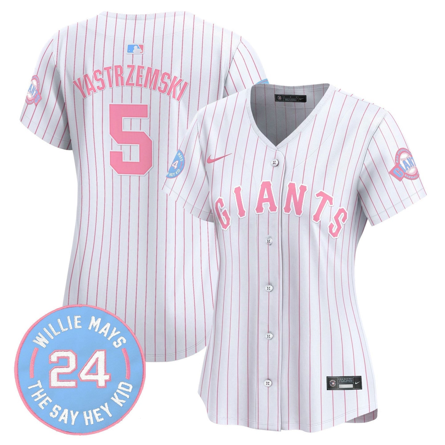 Camisa MLB Women’s Unisex San Francisco Bubblegum Pink Vapor Premier Limited Jersey