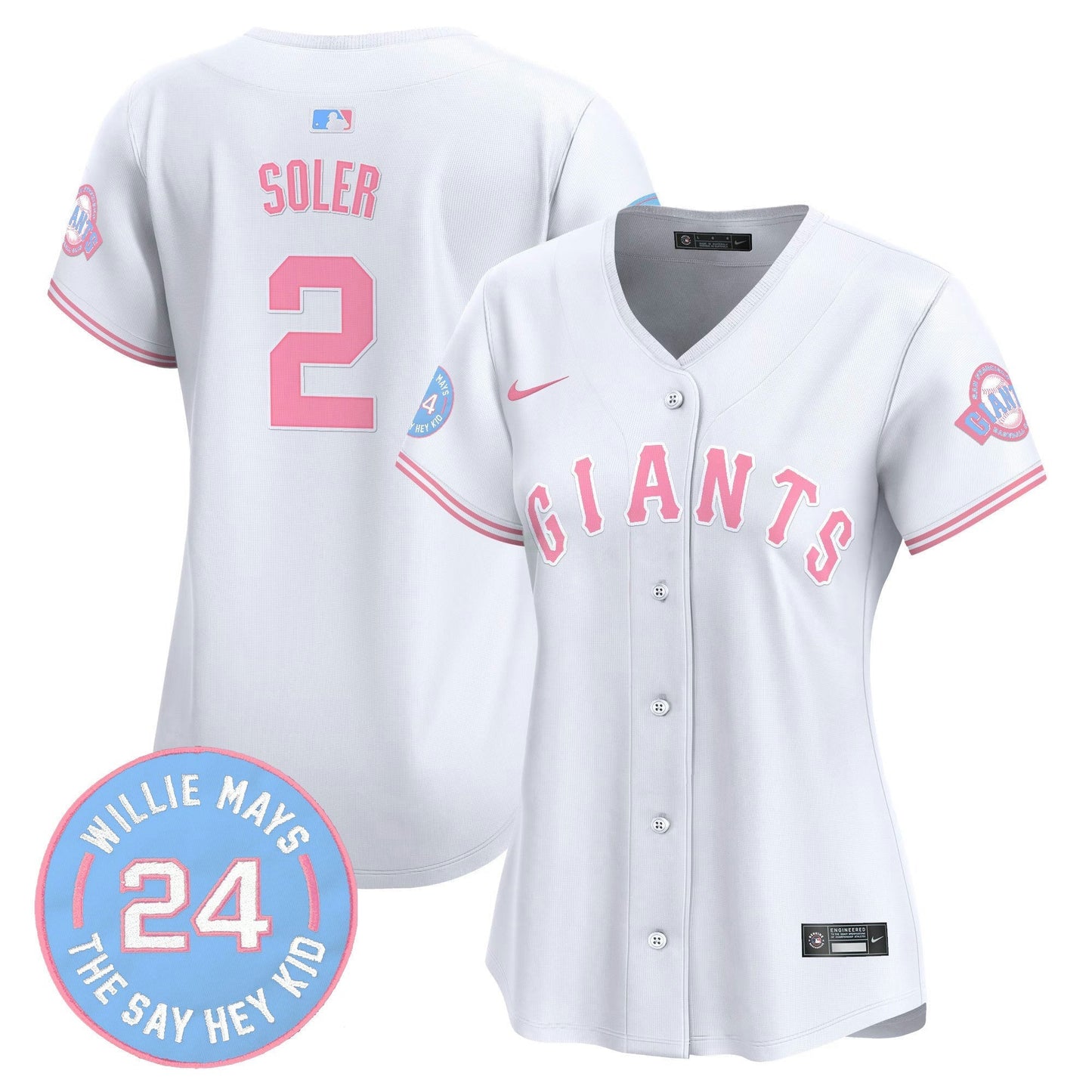 Camisa MLB Women’s Unisex San Francisco Bubblegum Pink Vapor Premier Limited Jersey