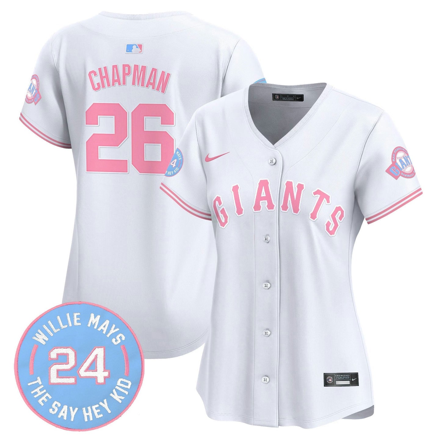 Camisa MLB Women’s Unisex San Francisco Bubblegum Pink Vapor Premier Limited Jersey