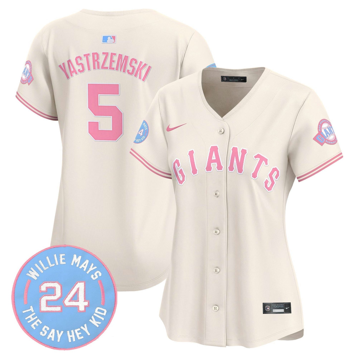 Camisa MLB Women’s Unisex San Francisco Bubblegum Pink Vapor Premier Limited Jersey