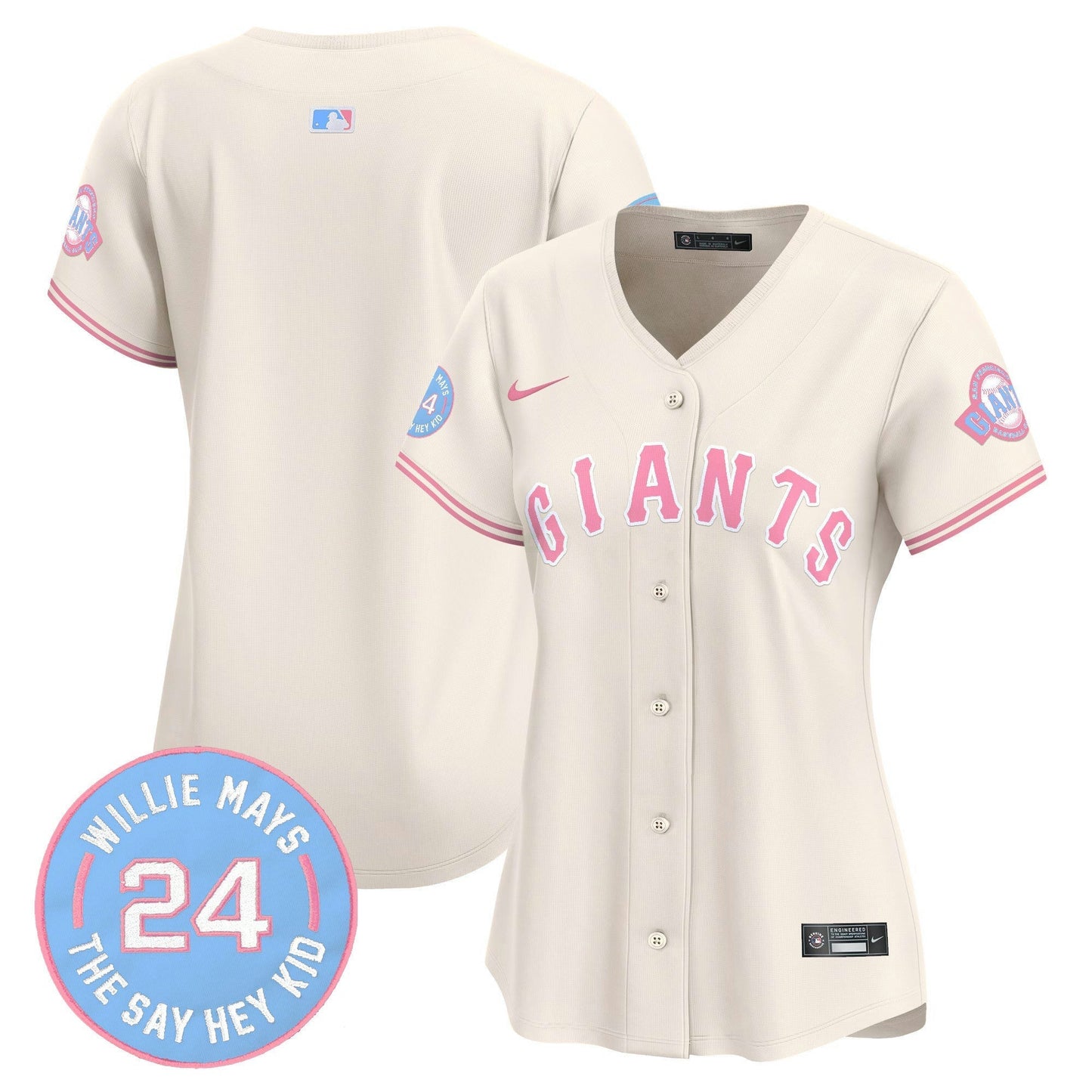 Camisa MLB Women’s Unisex San Francisco Bubblegum Pink Vapor Premier Limited Jersey