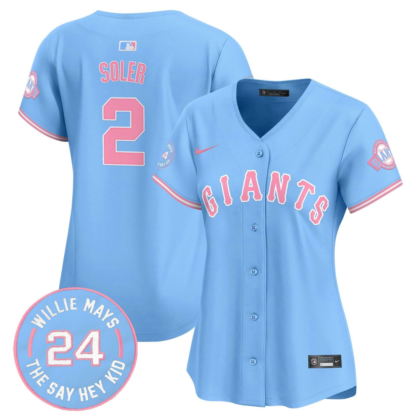 Camisa MLB Women’s Unisex San Francisco Bubblegum Pink Vapor Premier Limited Jersey