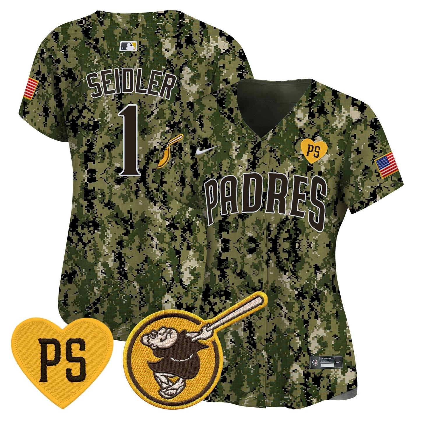 Camisa MLB San Diego Padres Women’s USMC Alternativa Vapor Premier Limited Jersey