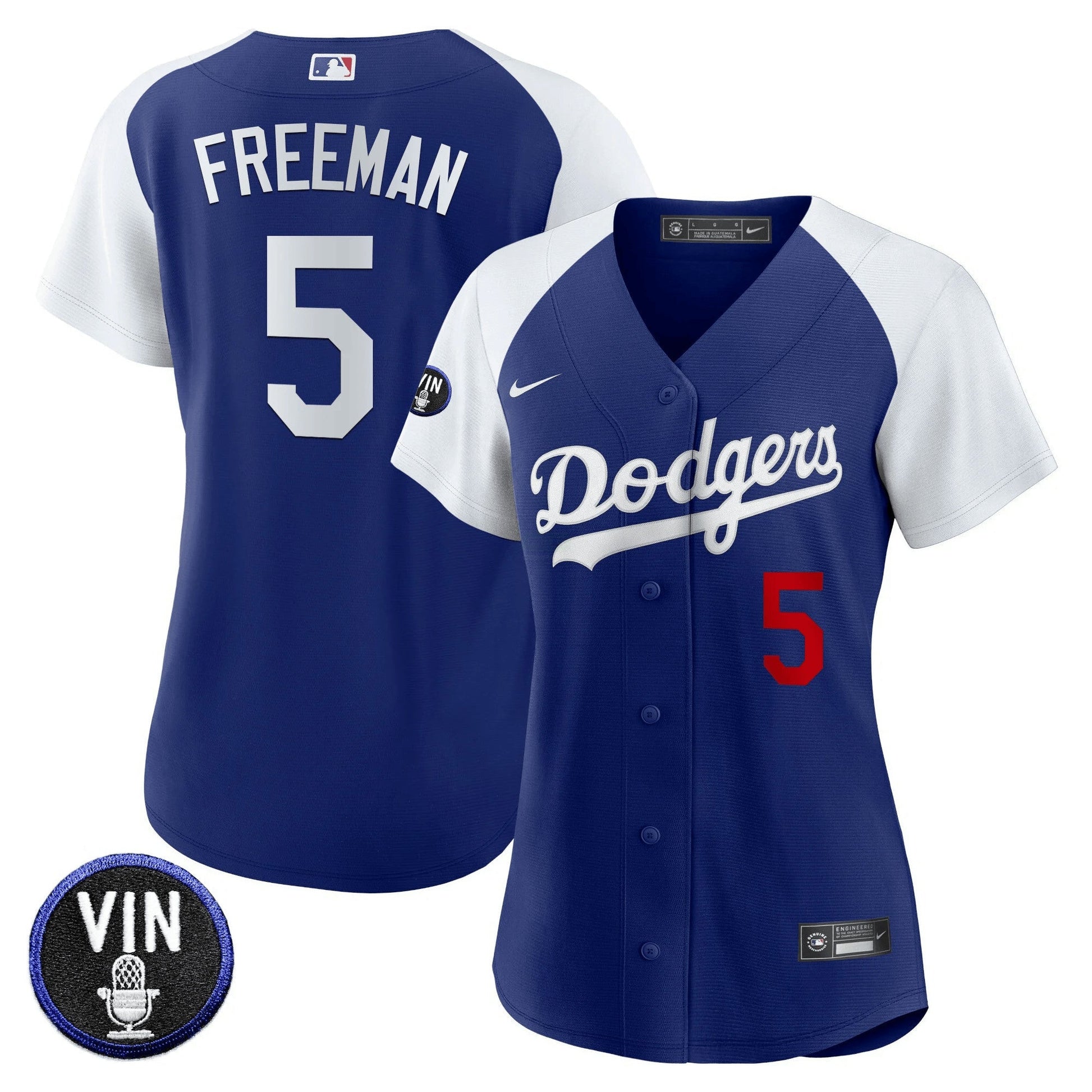 Camisa MLB Women’s Vin Scully Patch Jersey