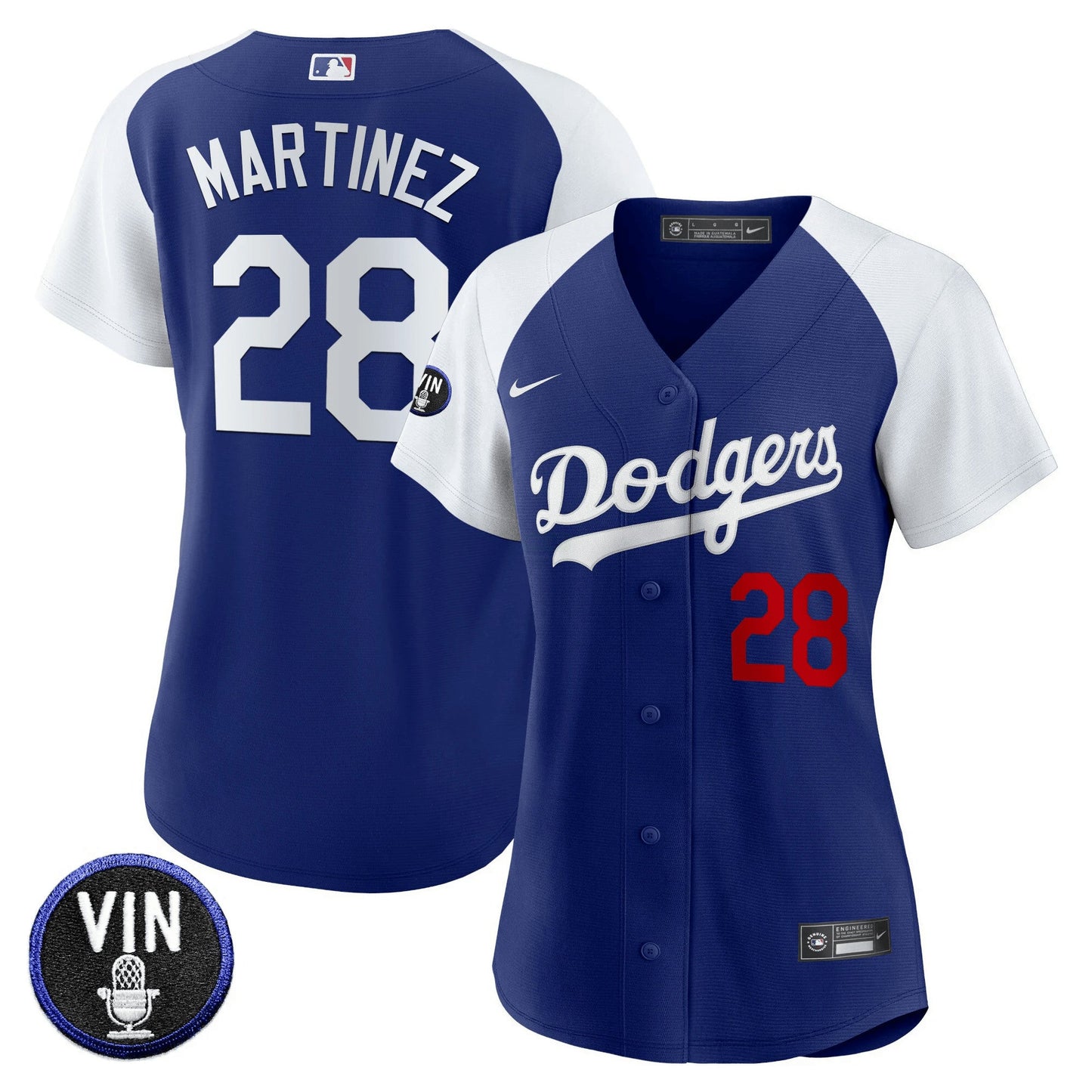 Camisa MLB Women’s Vin Scully Patch Jersey
