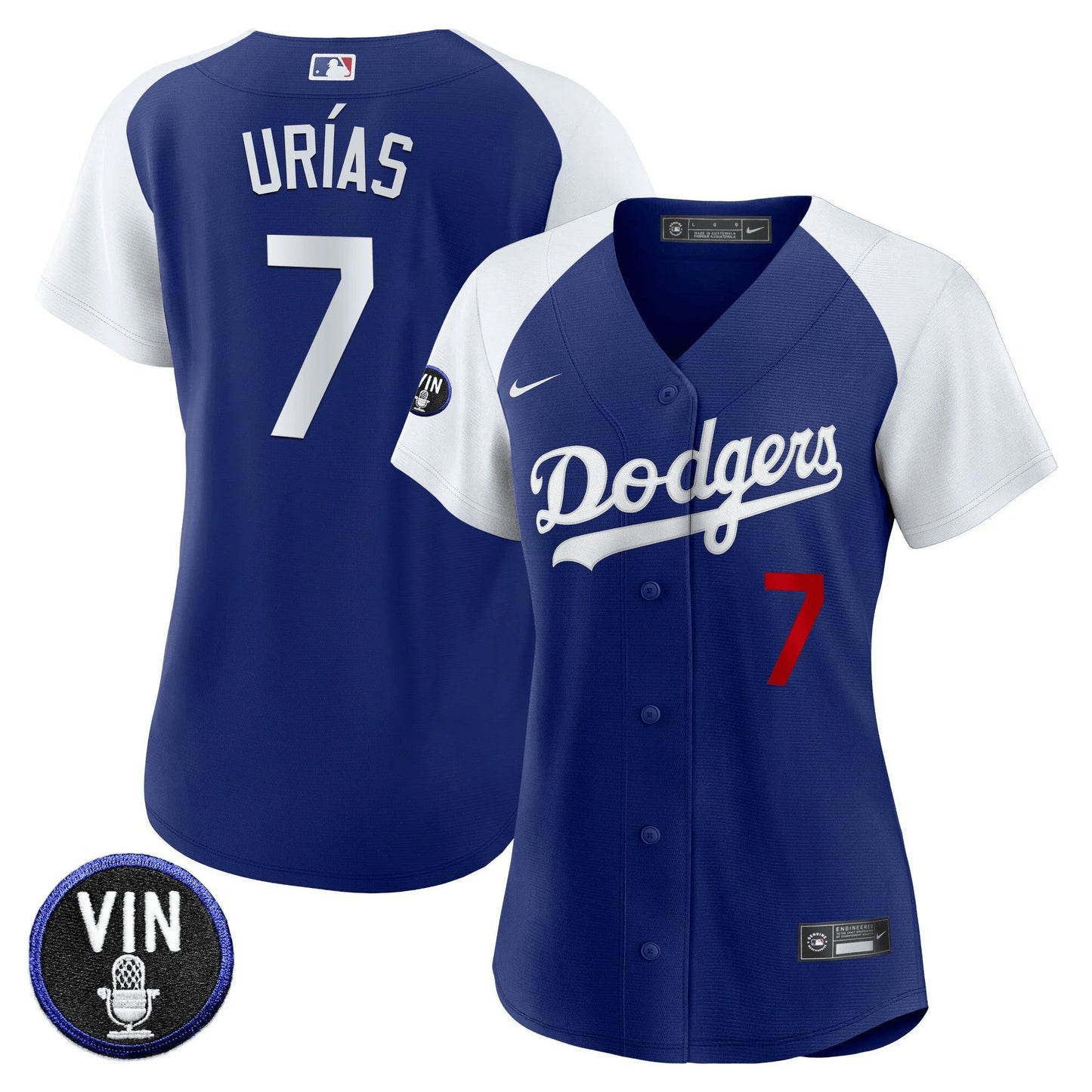 Camisa MLB Women’s Vin Scully Patch Jersey