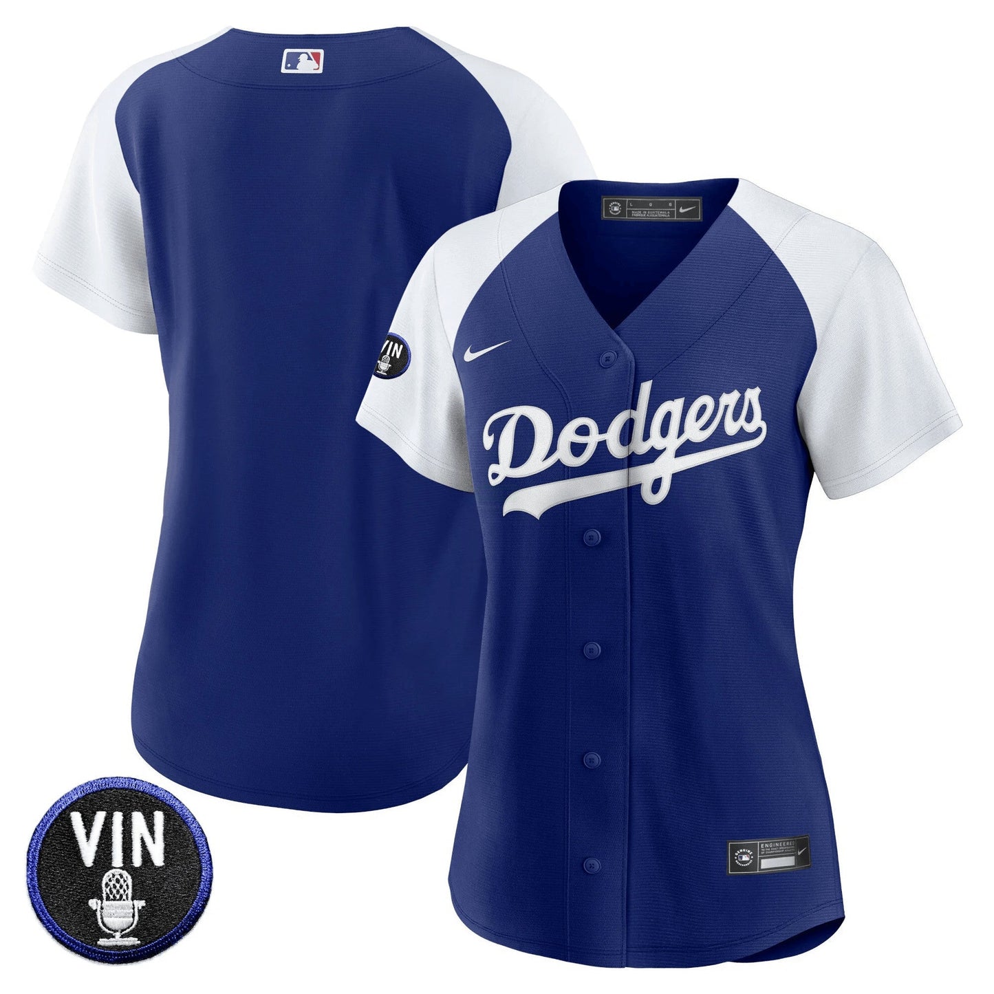 Camisa MLB Women’s Vin Scully Patch Jersey