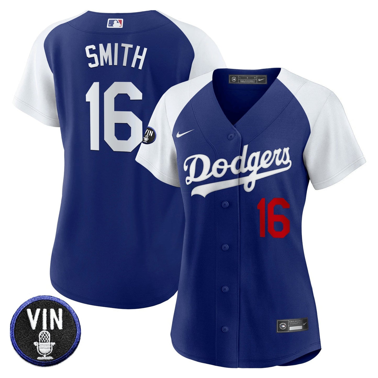 Camisa MLB Women’s Vin Scully Patch Jersey